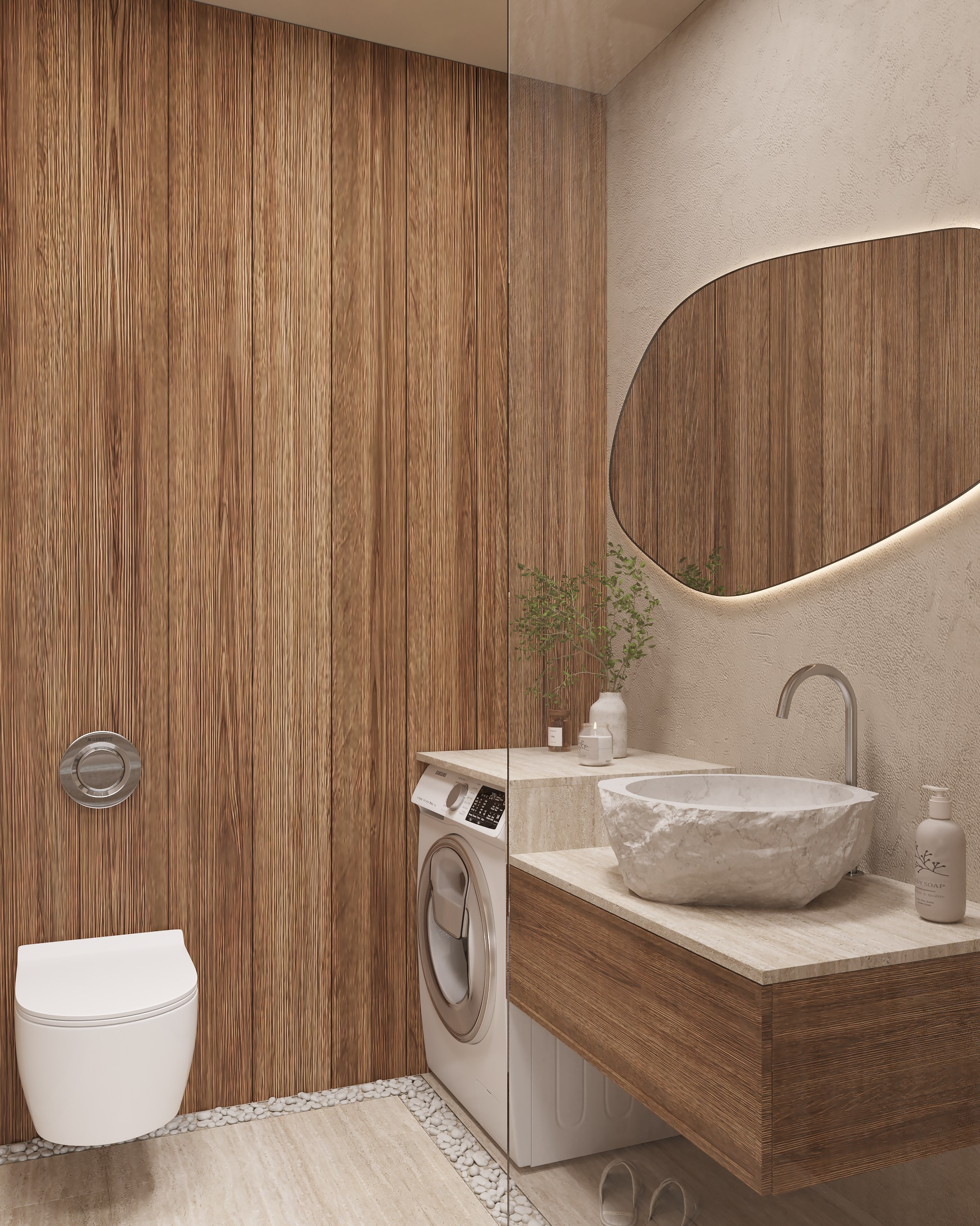 Woody Nature. Дизайн интерьера | 3D визуализация | Миланская Марина