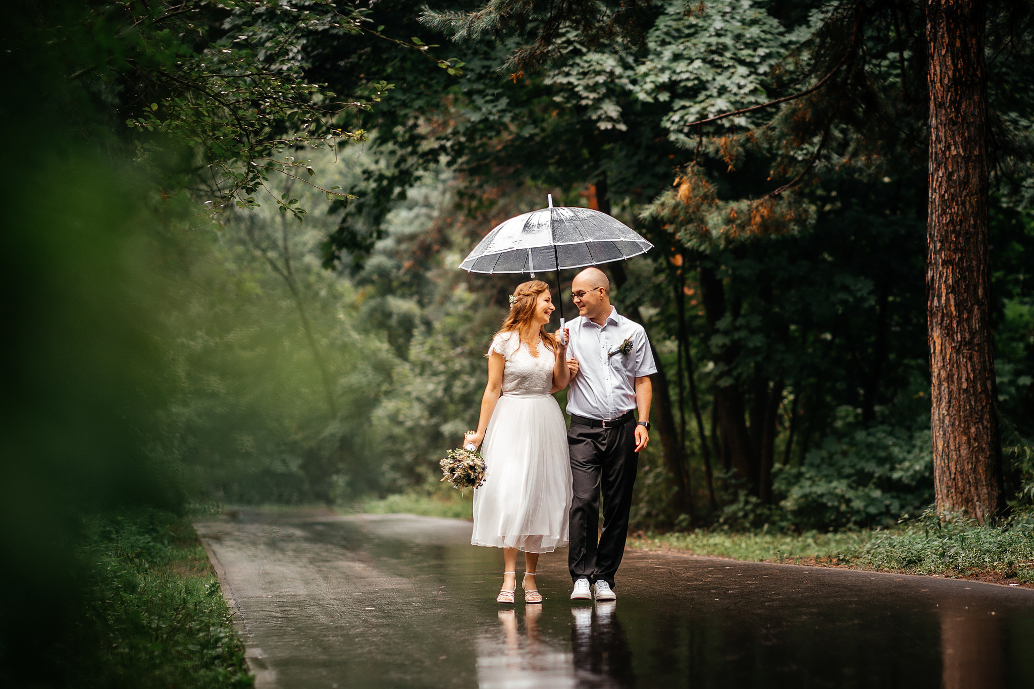 Свадебная фотосессия в парке Кузьминки