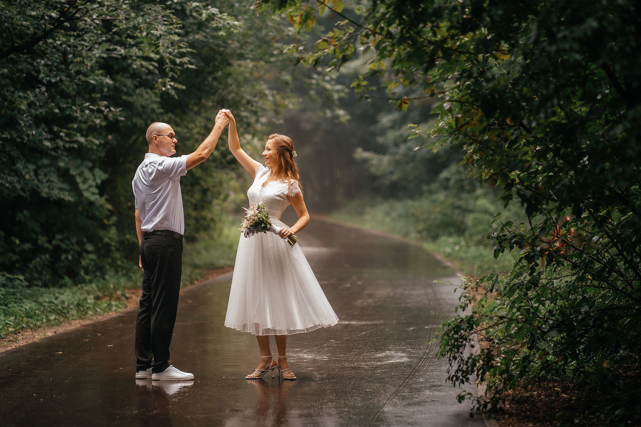 Свадебная фотосессия в парке Кузьминки