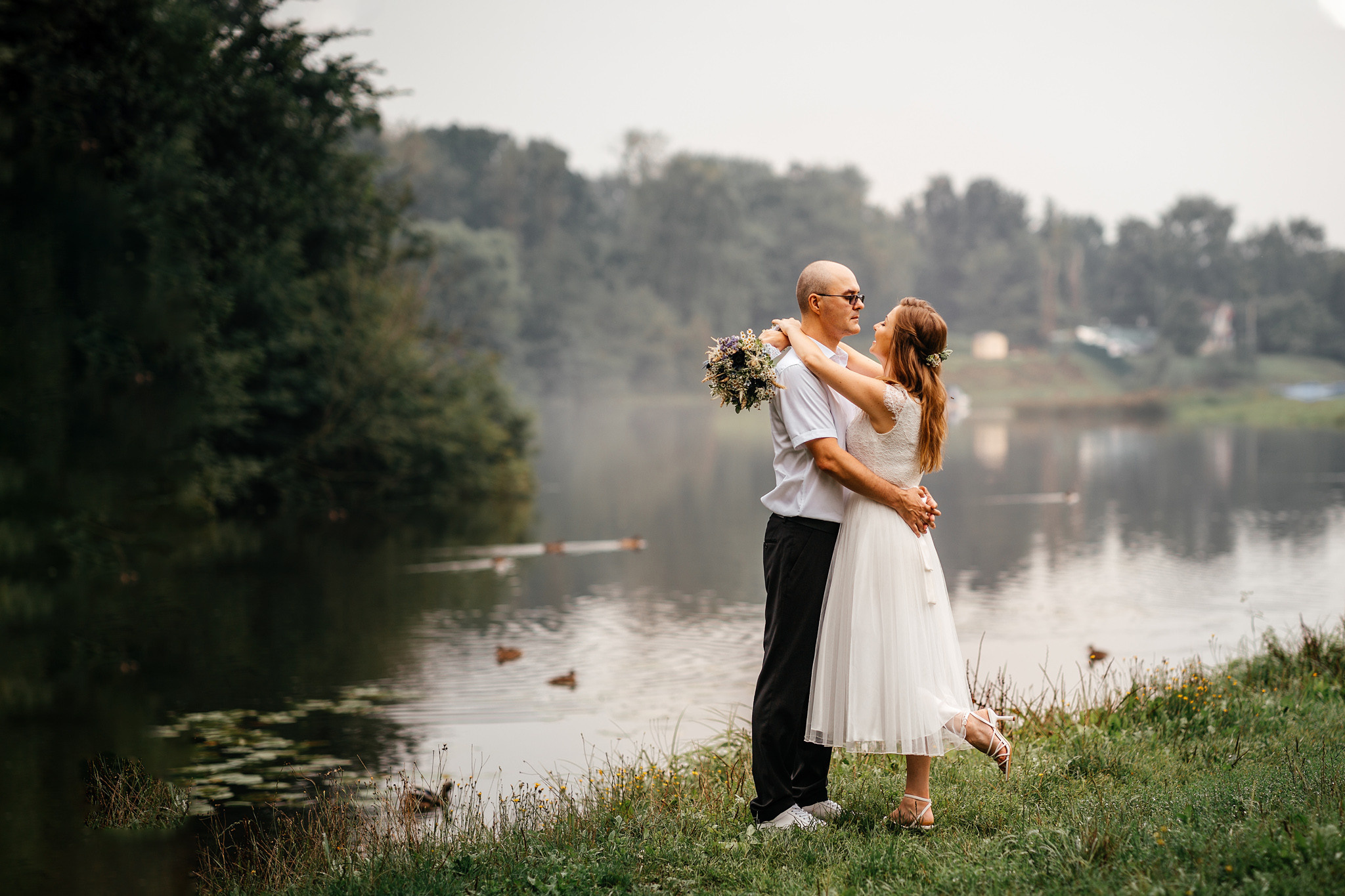 Свадебная фотосессия в парке Кузьминки