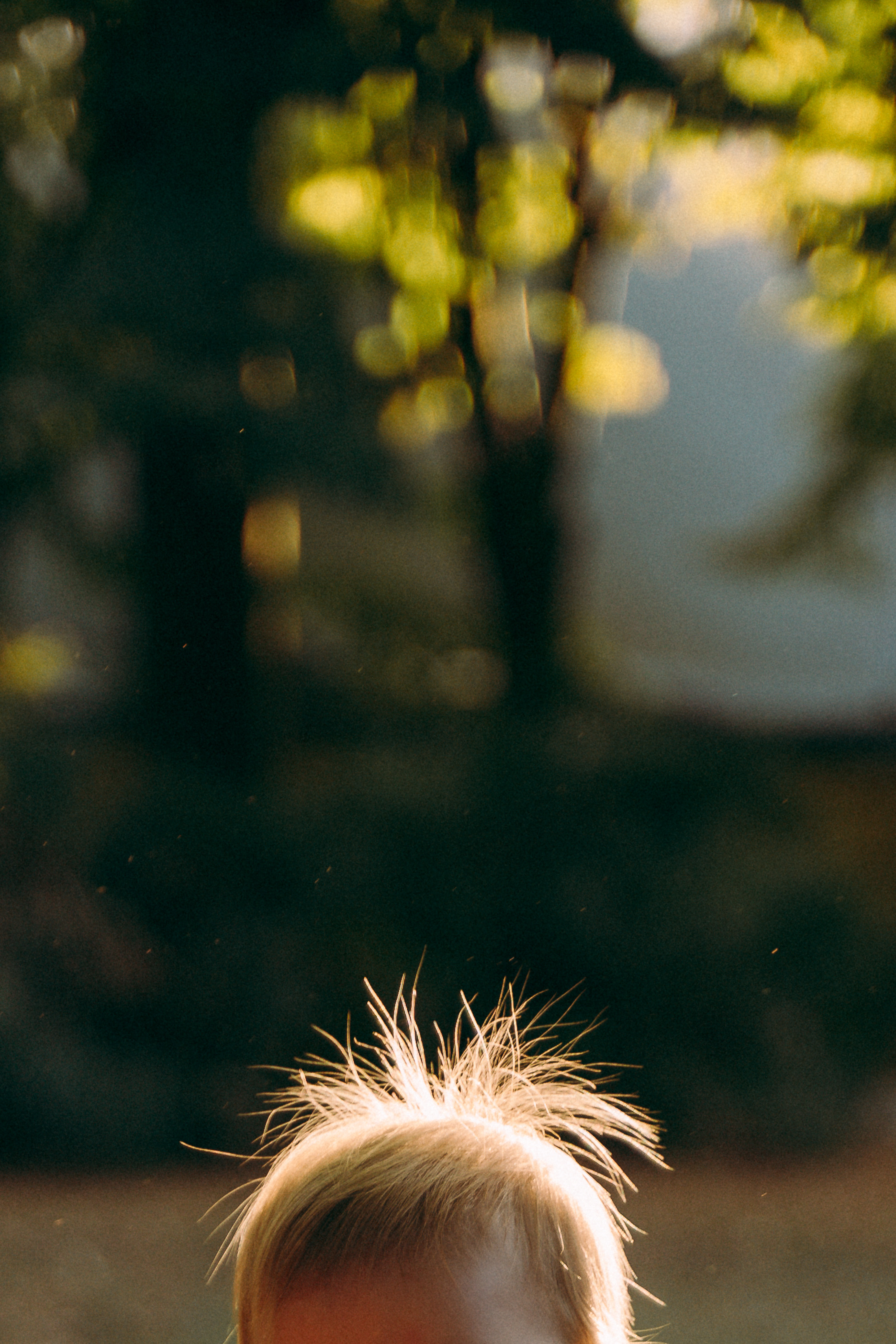 The family sharing a delightful moment while exploring the streets of Montecatini with their child. Sunset