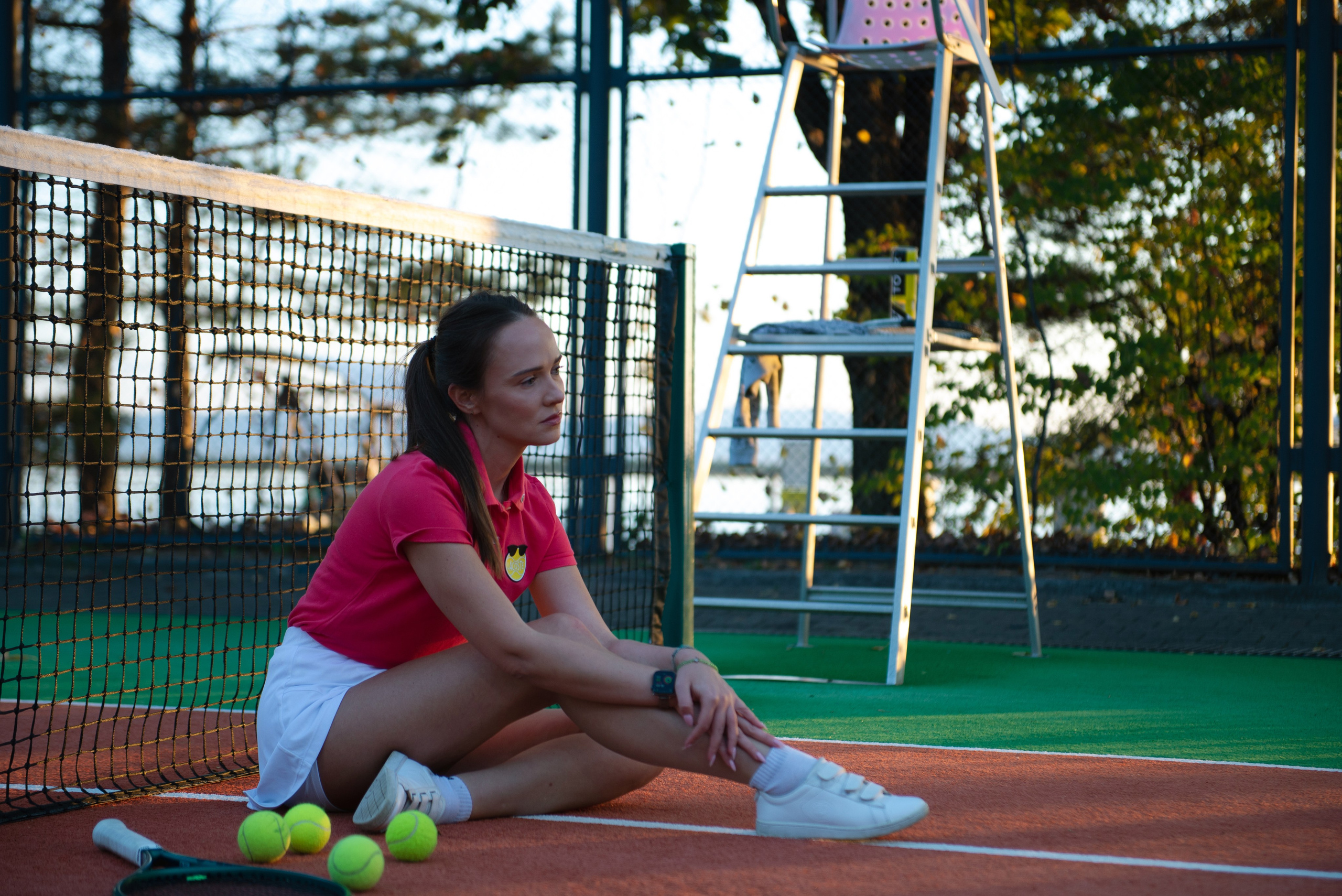 На теннисном корте. Модель Олеся. Фотограф в Хабаровске