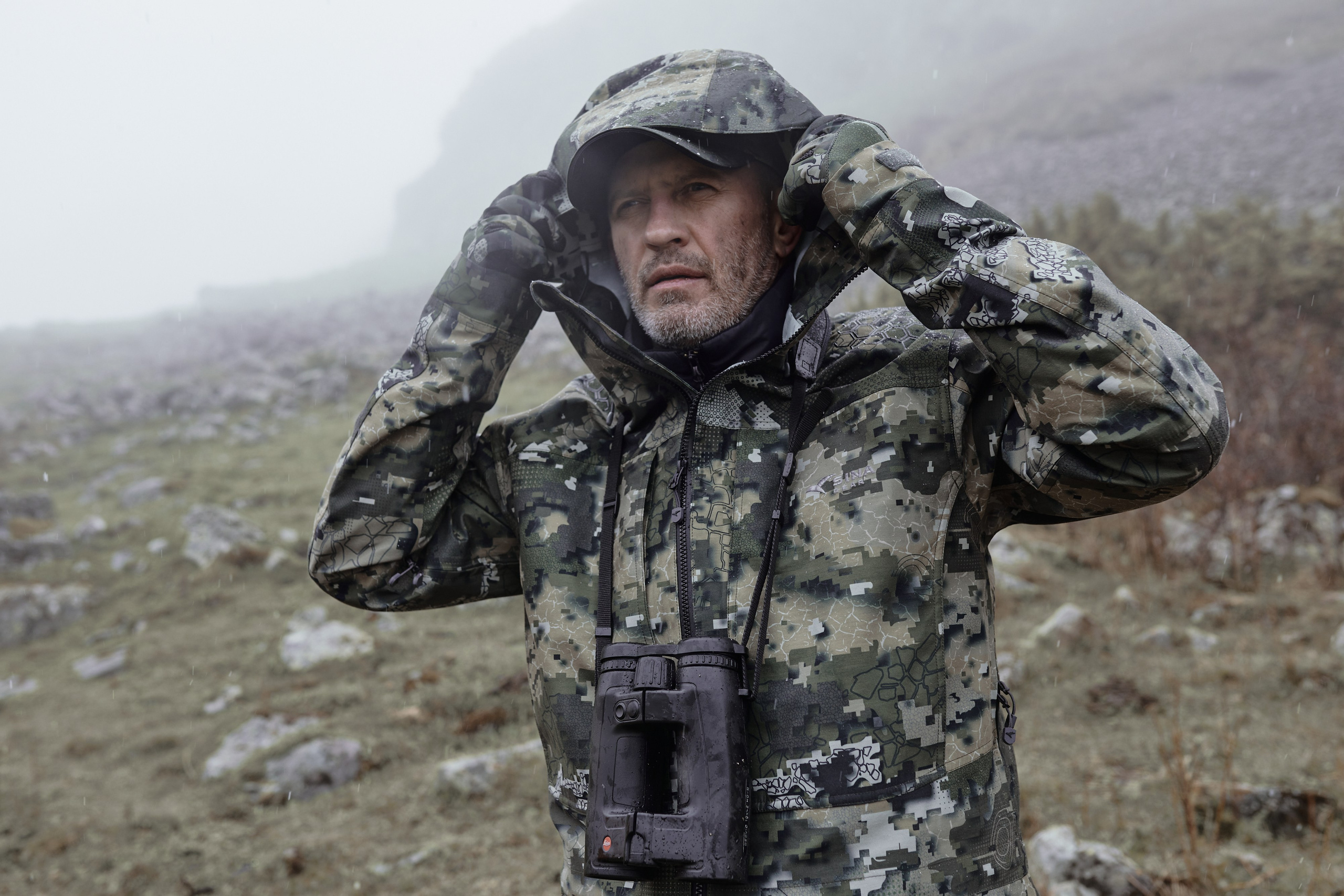 Съемка для бренда охотничьей одежды под ключ. Фотограф Продюсер в горах КБР / Москва Нальчик Горы