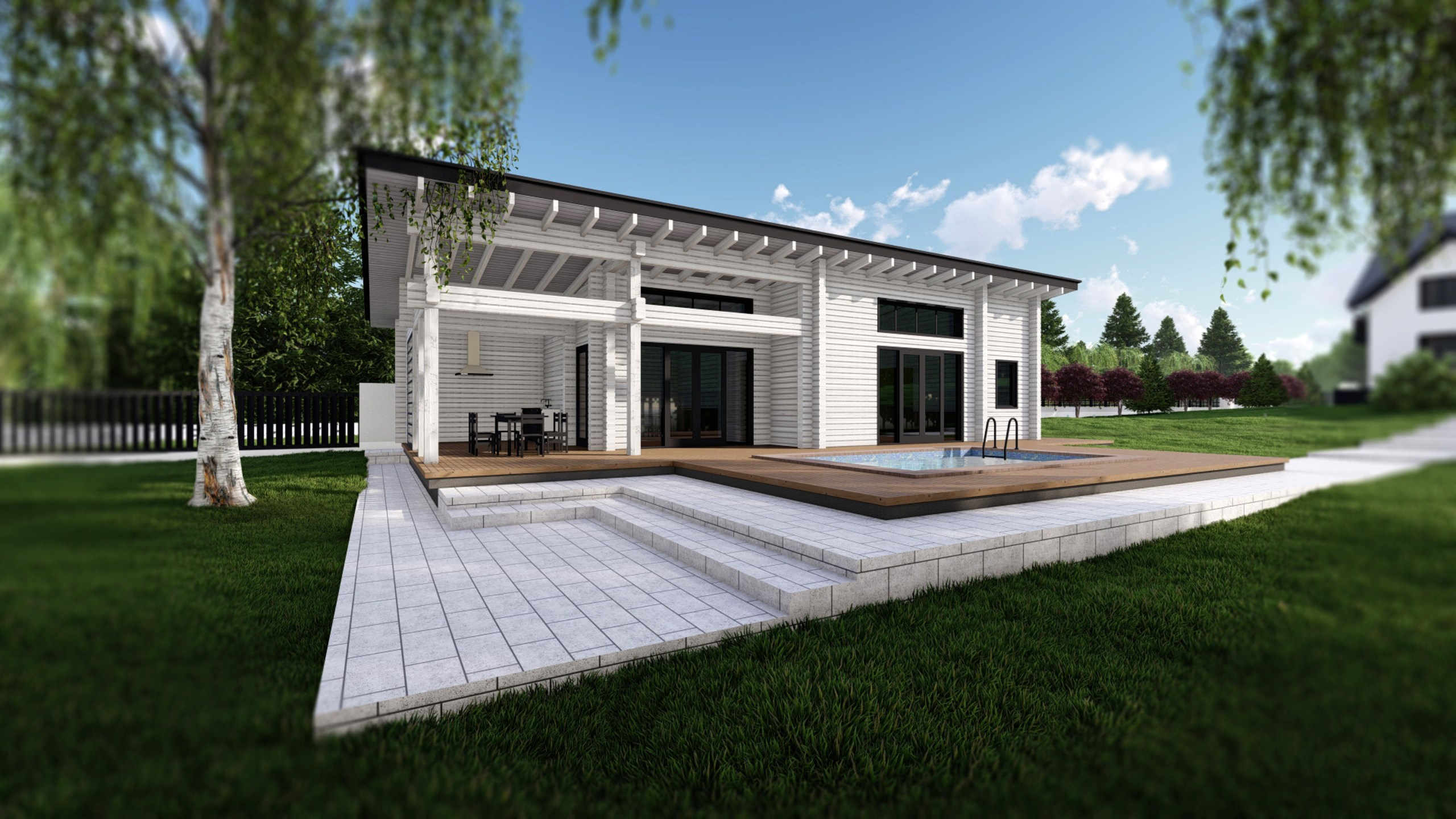 Firsovo. Bathhouse. RASEN DESIGN. Архитектурные проекты зданий, интерьеров и благоустройства