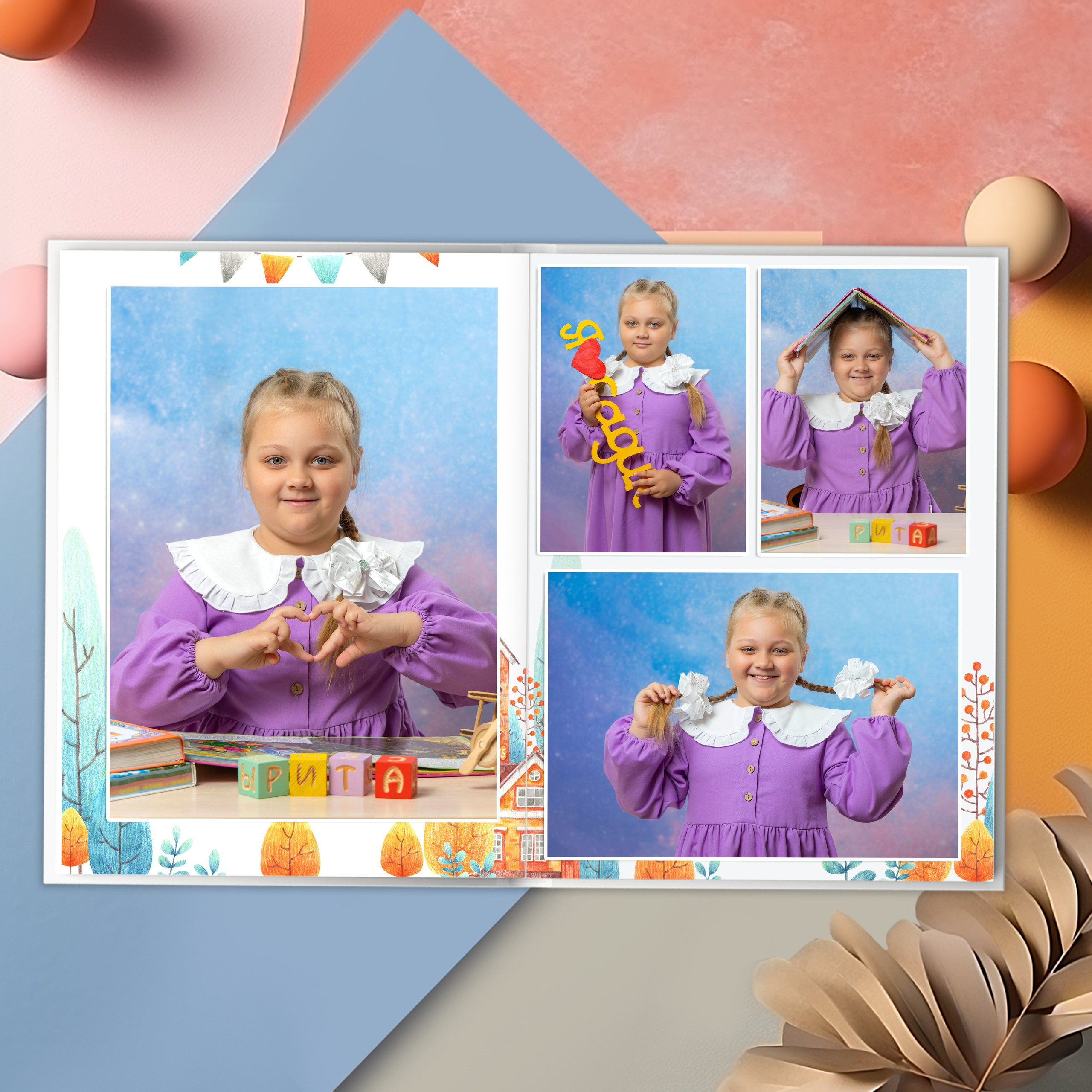 Альбом Макси 3100 (пять разворотов — комбинированный). Выпускные альбомы в Липецк