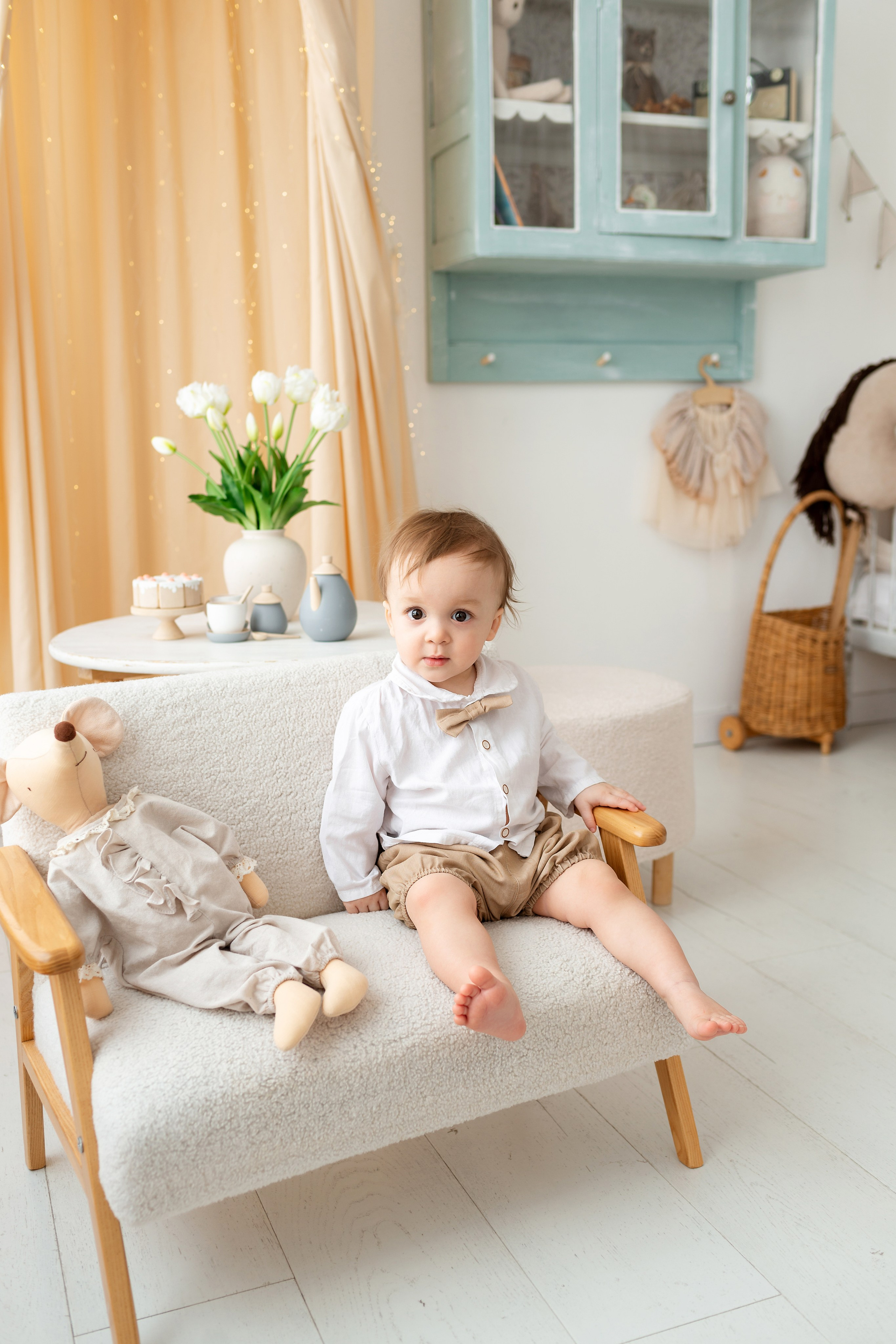 Фотосессия на годик для Жени. Детский фотограф новорождённых в Барнауле Ксения Хомкина