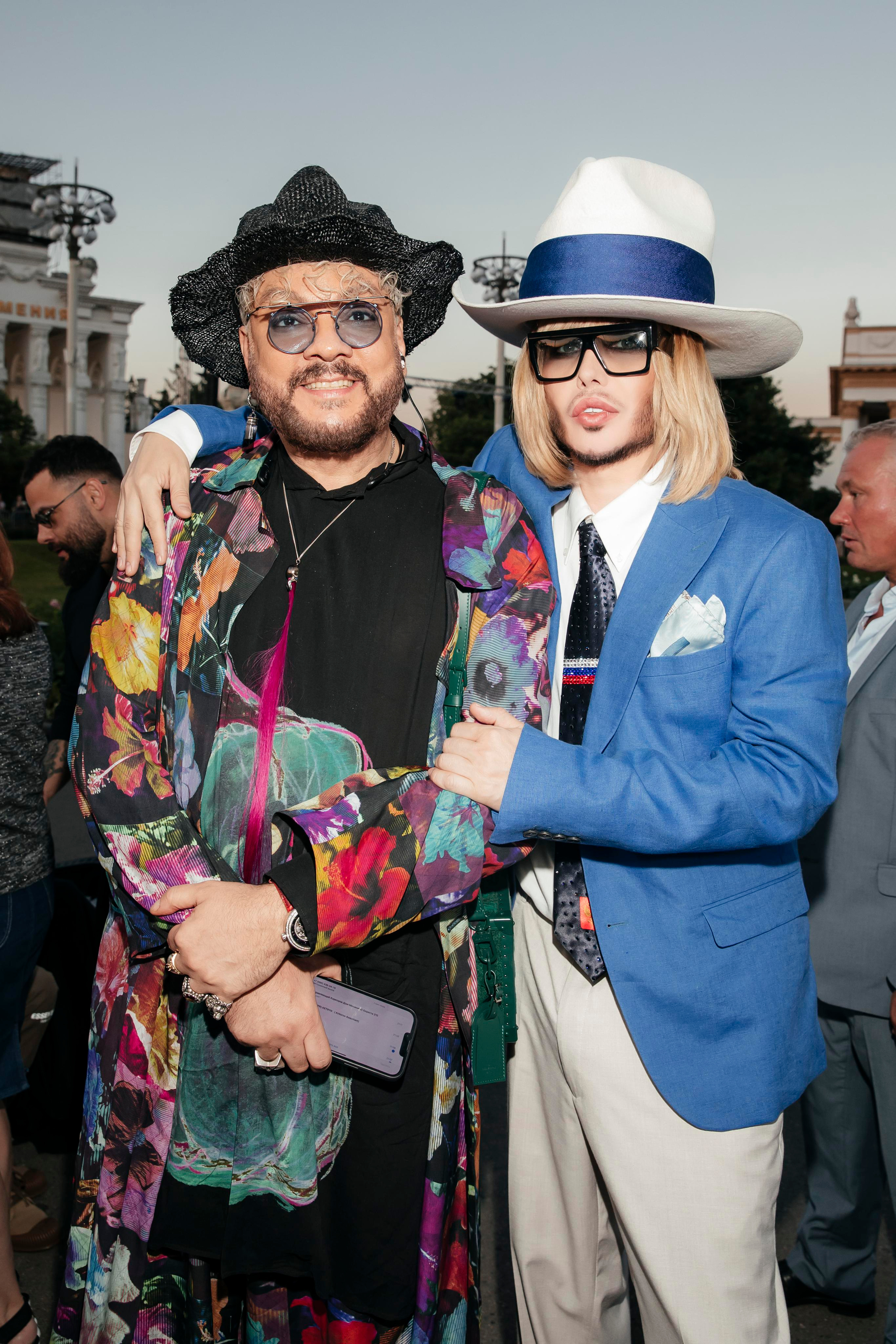 Филипп Киркоров и Сергей Зверев на Московской Неделе Моды на ВДНХ