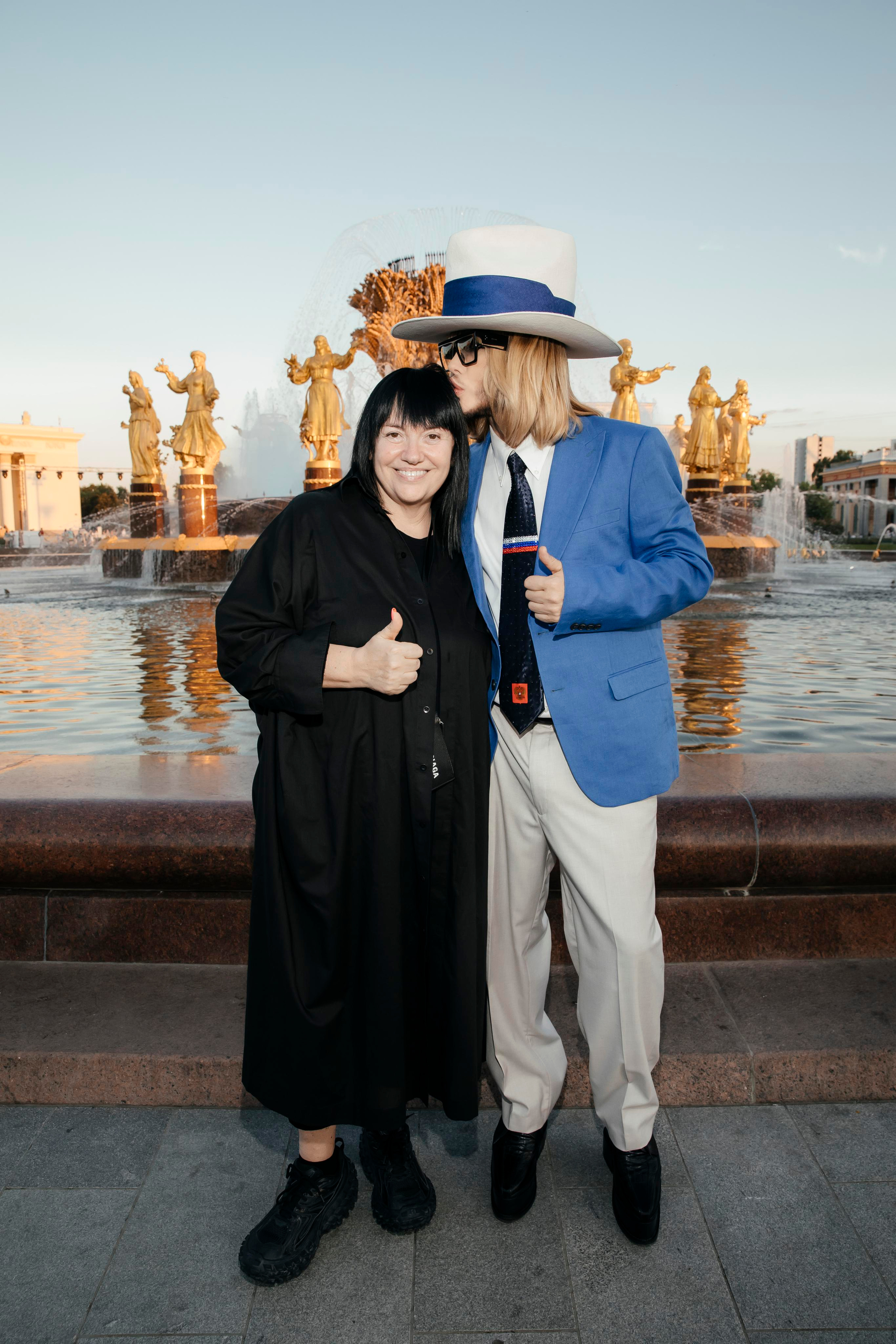 Алла Духова и Сергей Зверев на Московской Неделе Моды на ВДНХ