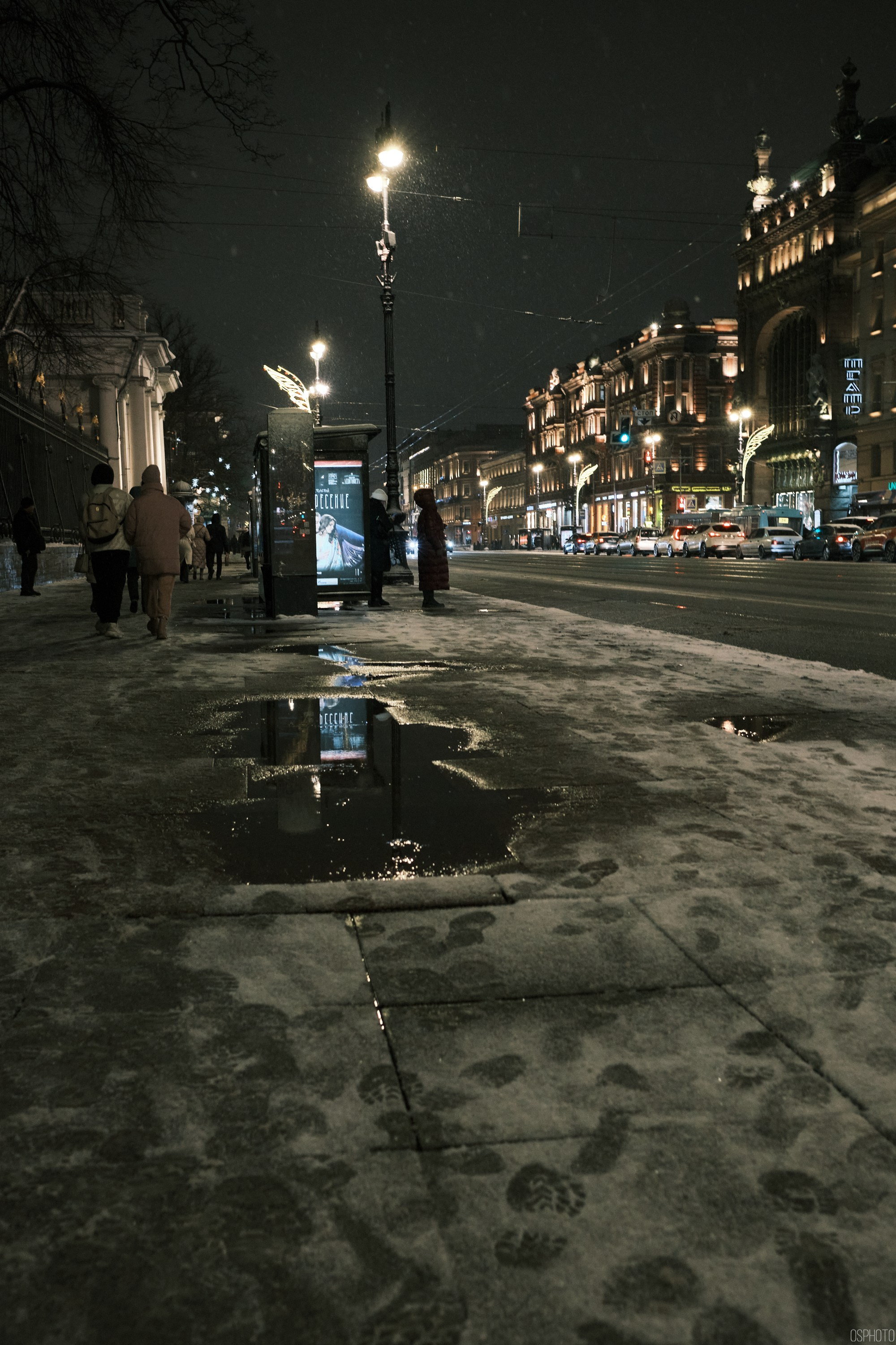 Снег и туман в Санкт-Петербурге. Фотографъ Сергѣевъ. Поймать мгновеніе