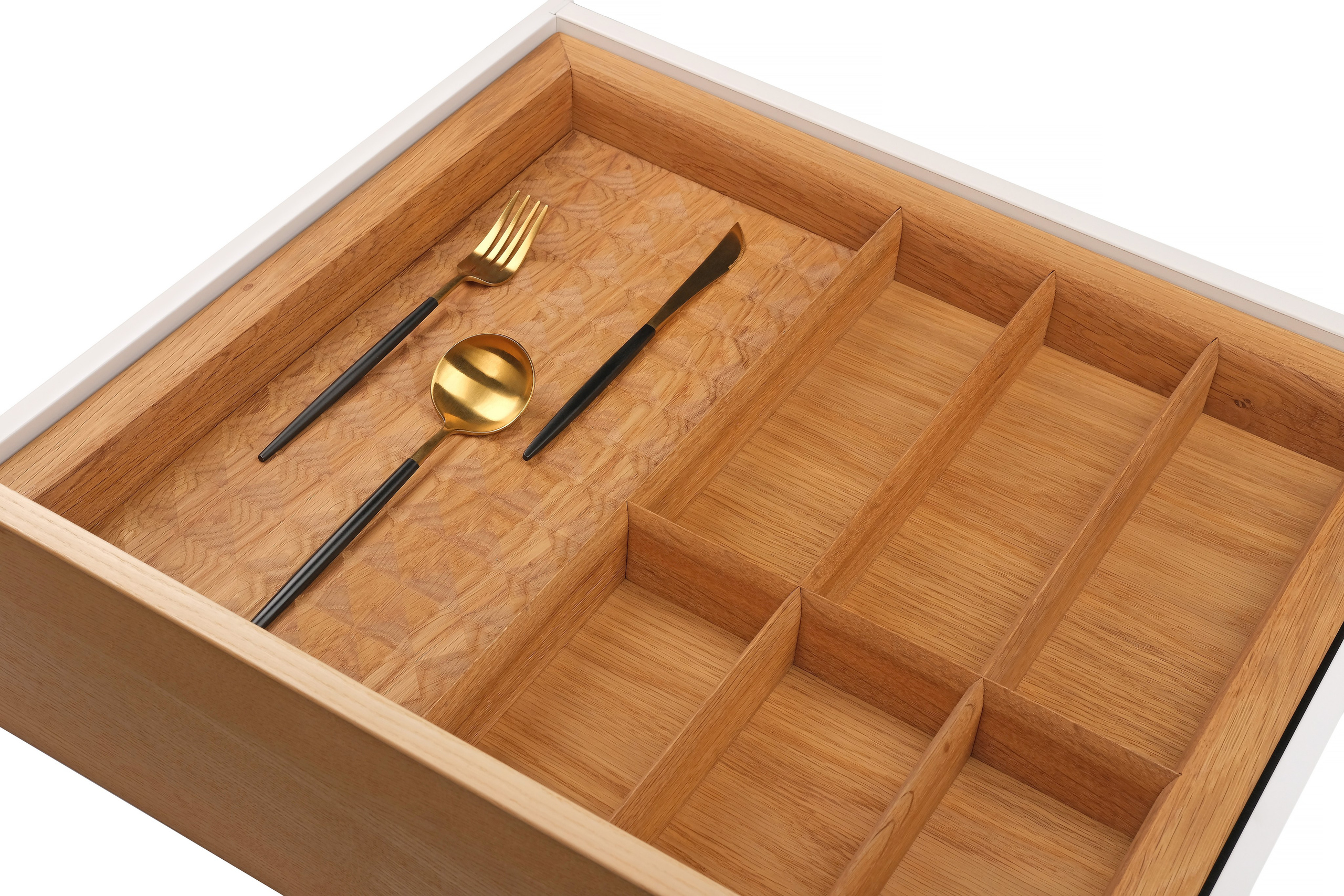 Деревянные органайзеры для кухонного ящика