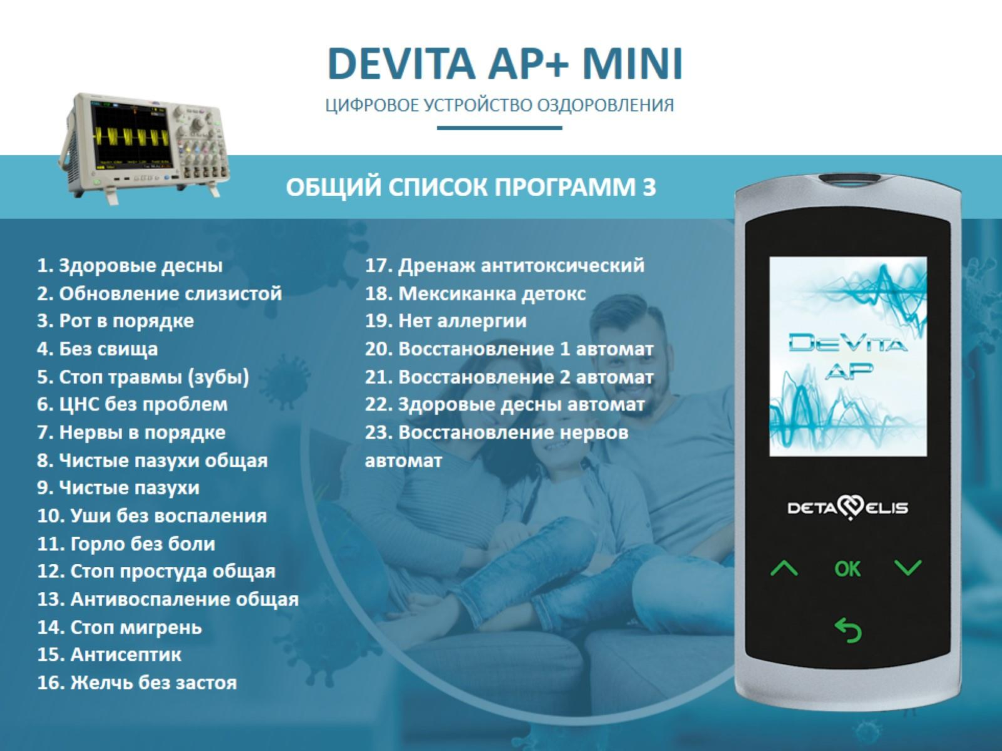 ДеВита АП Мини+ DeVita AP Mini+ Очищает организм от известных групп возбудителей заболеваний - вирусов, бактерий, простейших, грибков, гельминтов, выводит токсины г.Зеленоград