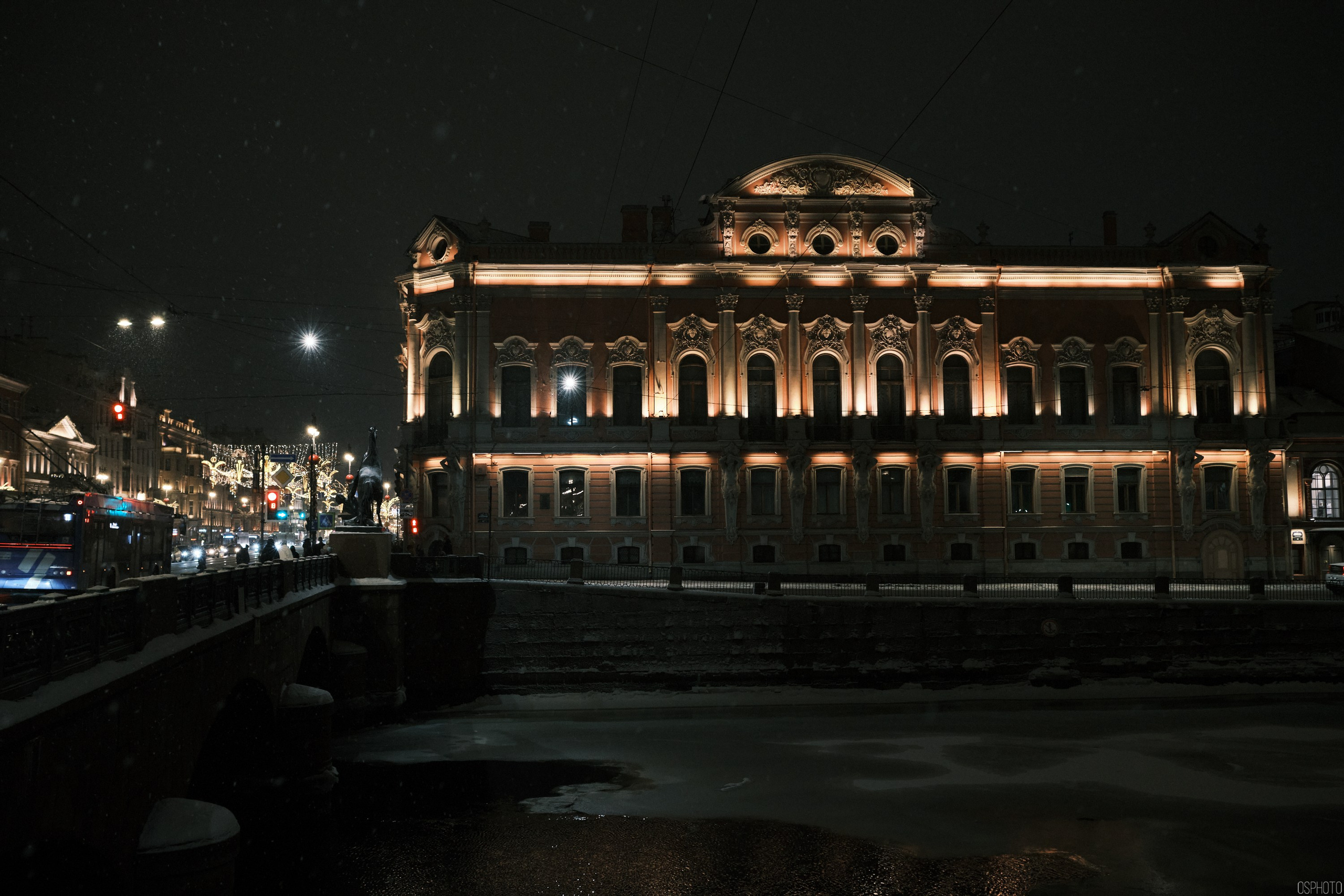 Снег и туман в Санкт-Петербурге. Фотографъ Сергѣевъ. Поймать мгновеніе