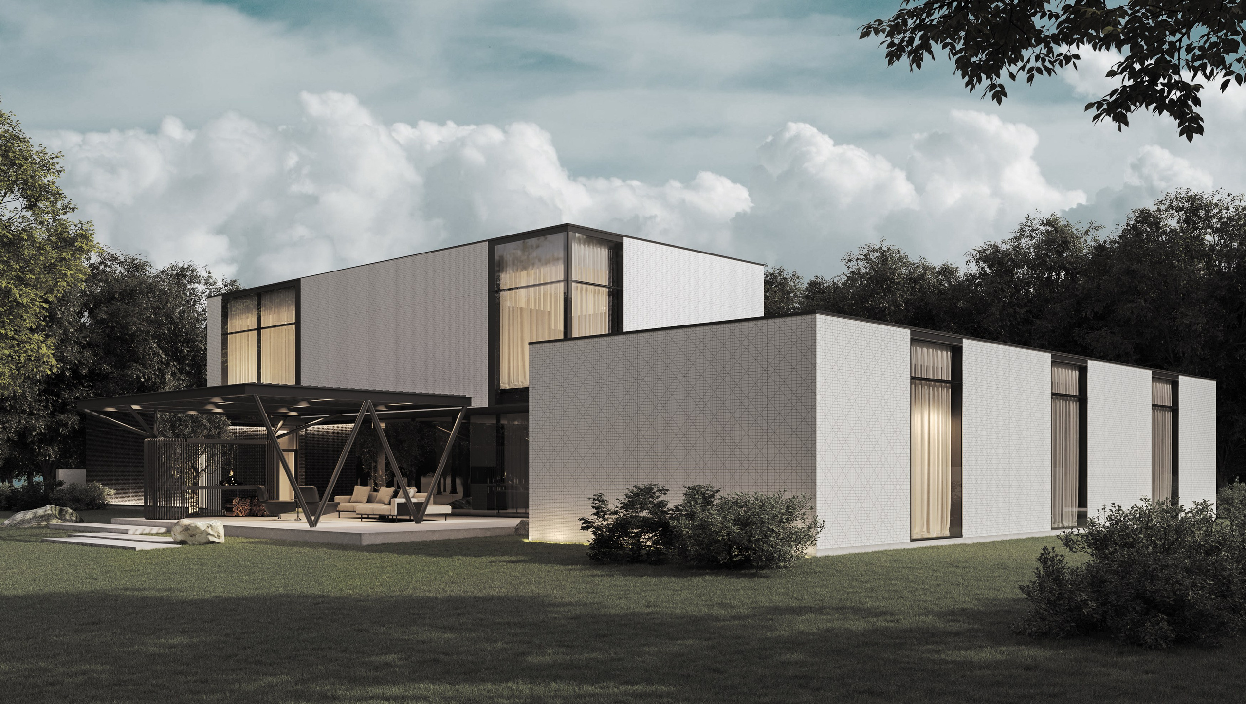 Minimalism House. Paintings by the artist Sergey Ratchin