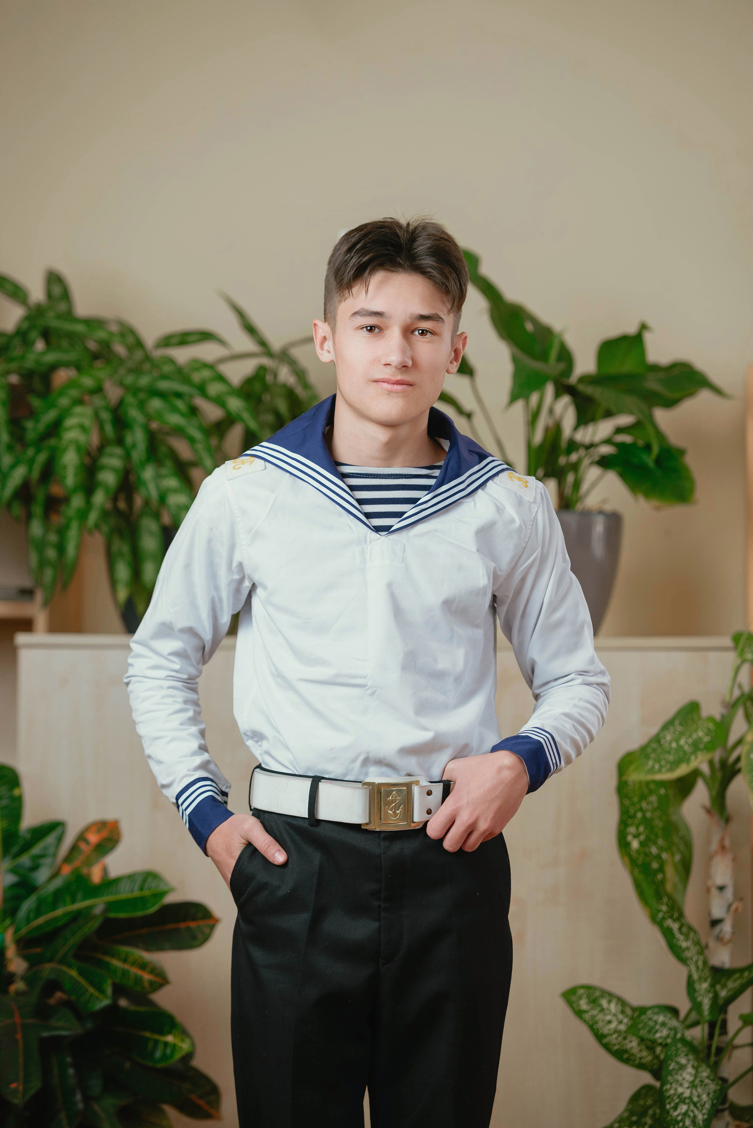 Фотосъемка выпускников 9 класса в Филиале Нахимовского военно-морского училища  для выпускных альбомов