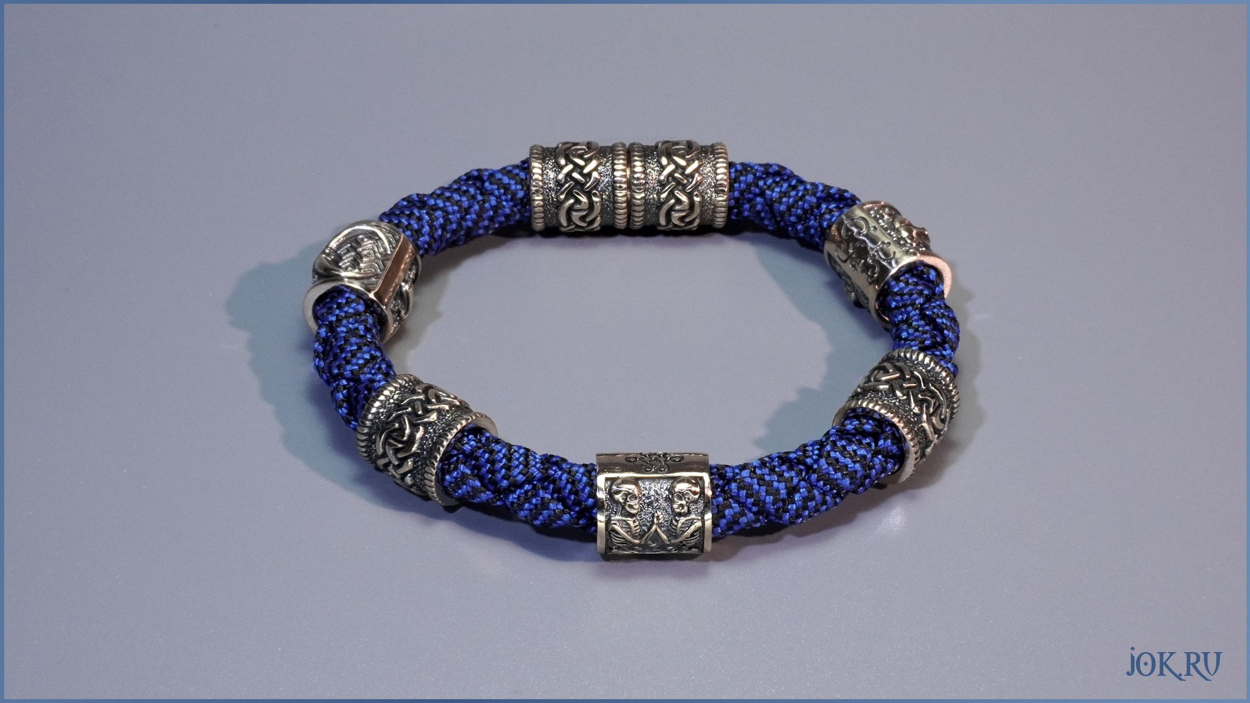 Бусина со скелетами ЧИТИПАТИ, ювелирная бронза, шарм для браслета, темляка, ручная работа