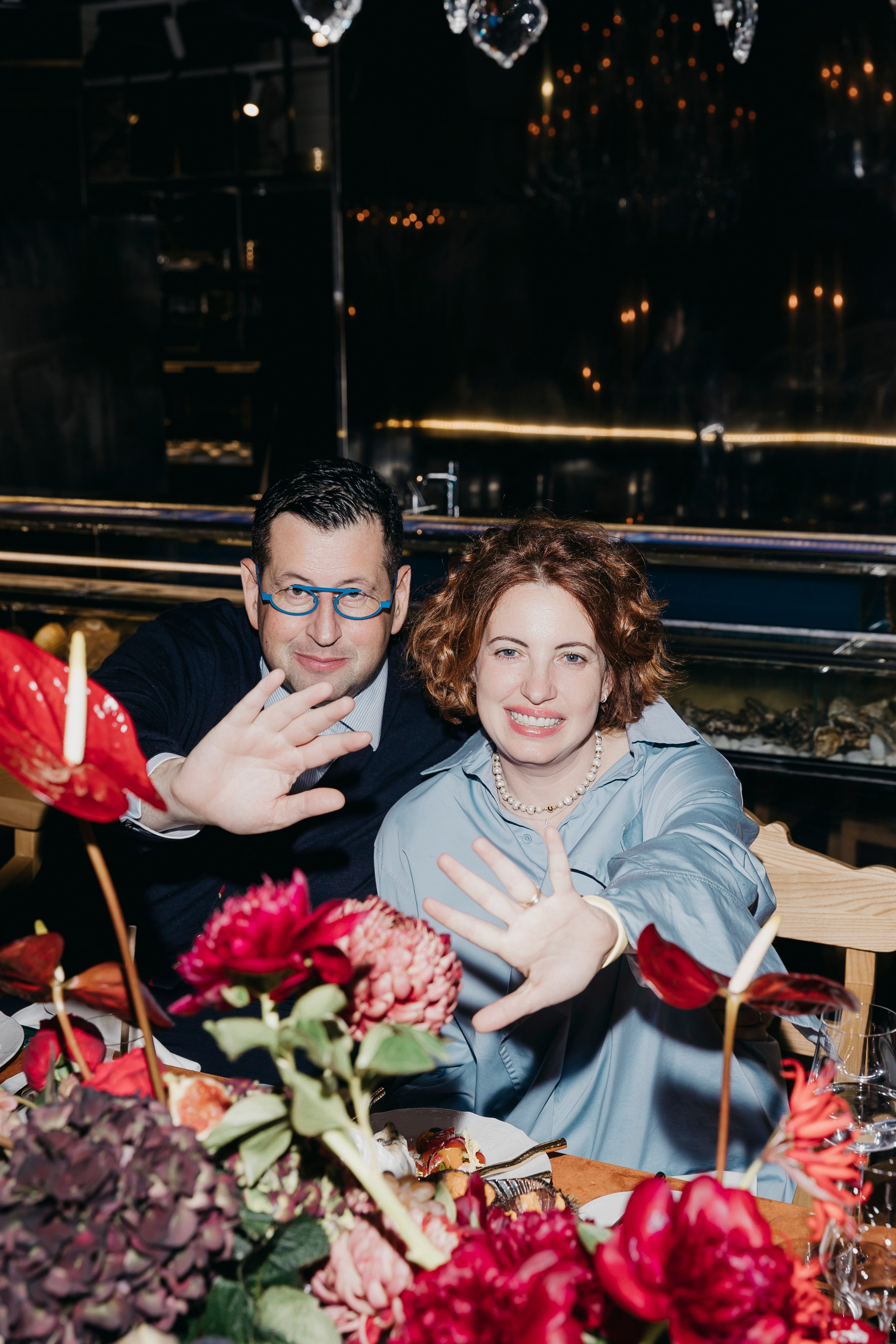 Ян Яновский с супругой на дне рождения ресторана "Гвидон"