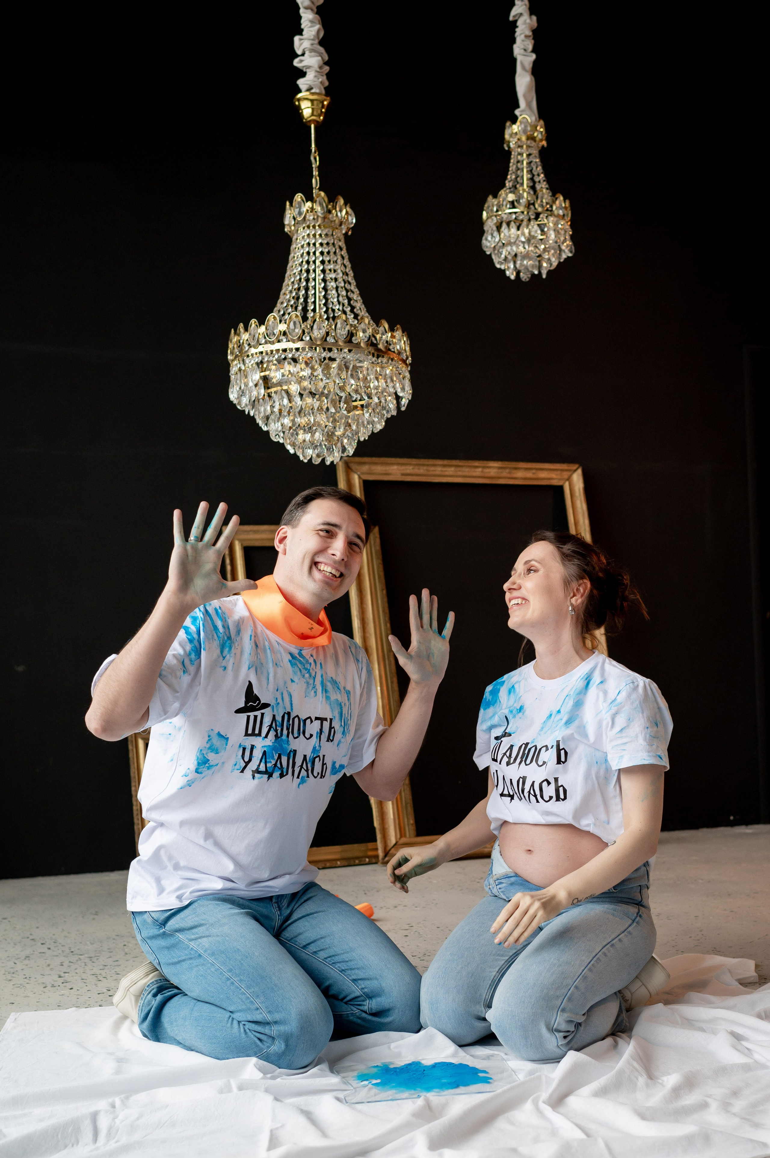 Беременность в красках и необычное гендер-пати. Портретный, семейный и свадебный фотограф в Санкт-Петербурге и в Пушкине Ширяев Денис