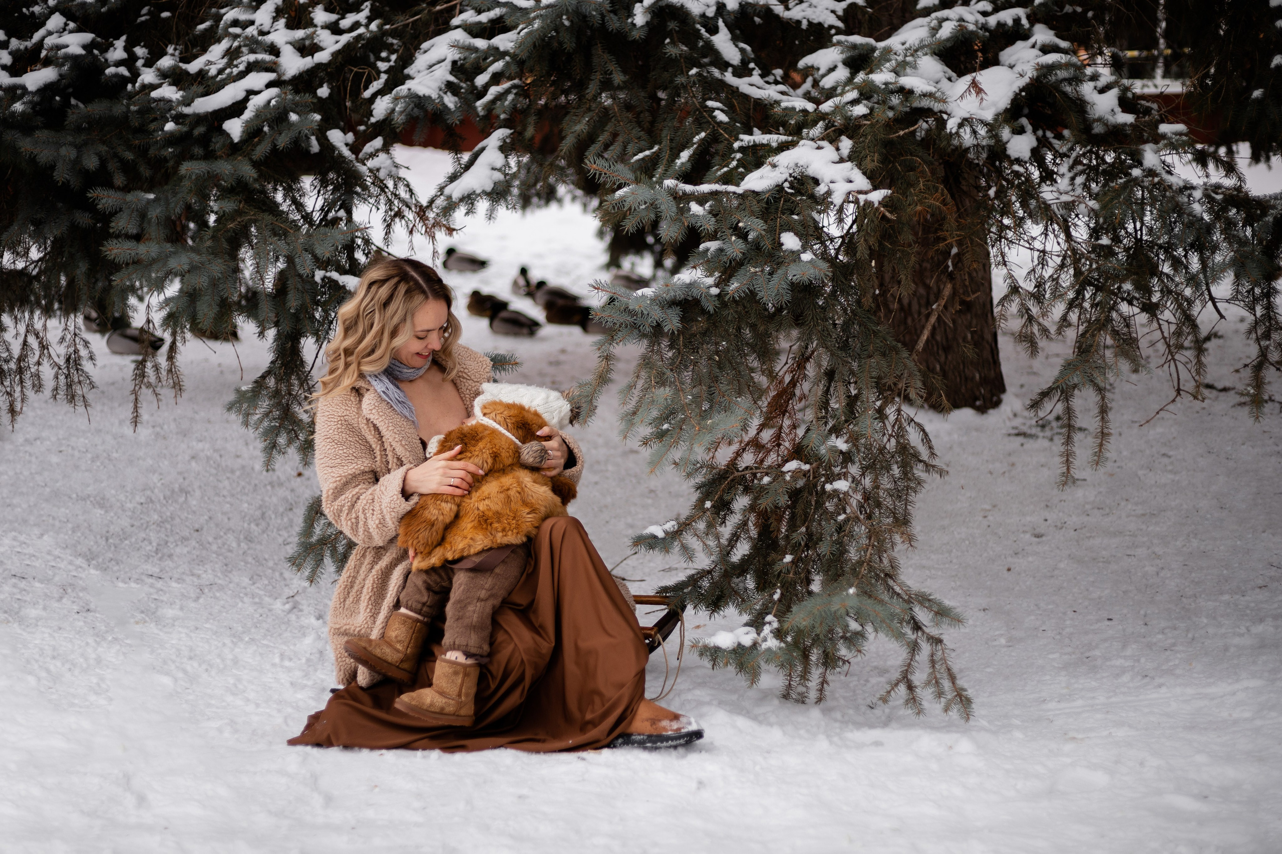 Зима. Мама и малыш. Семейный фотограф в Саратове Элоиза Ляпина