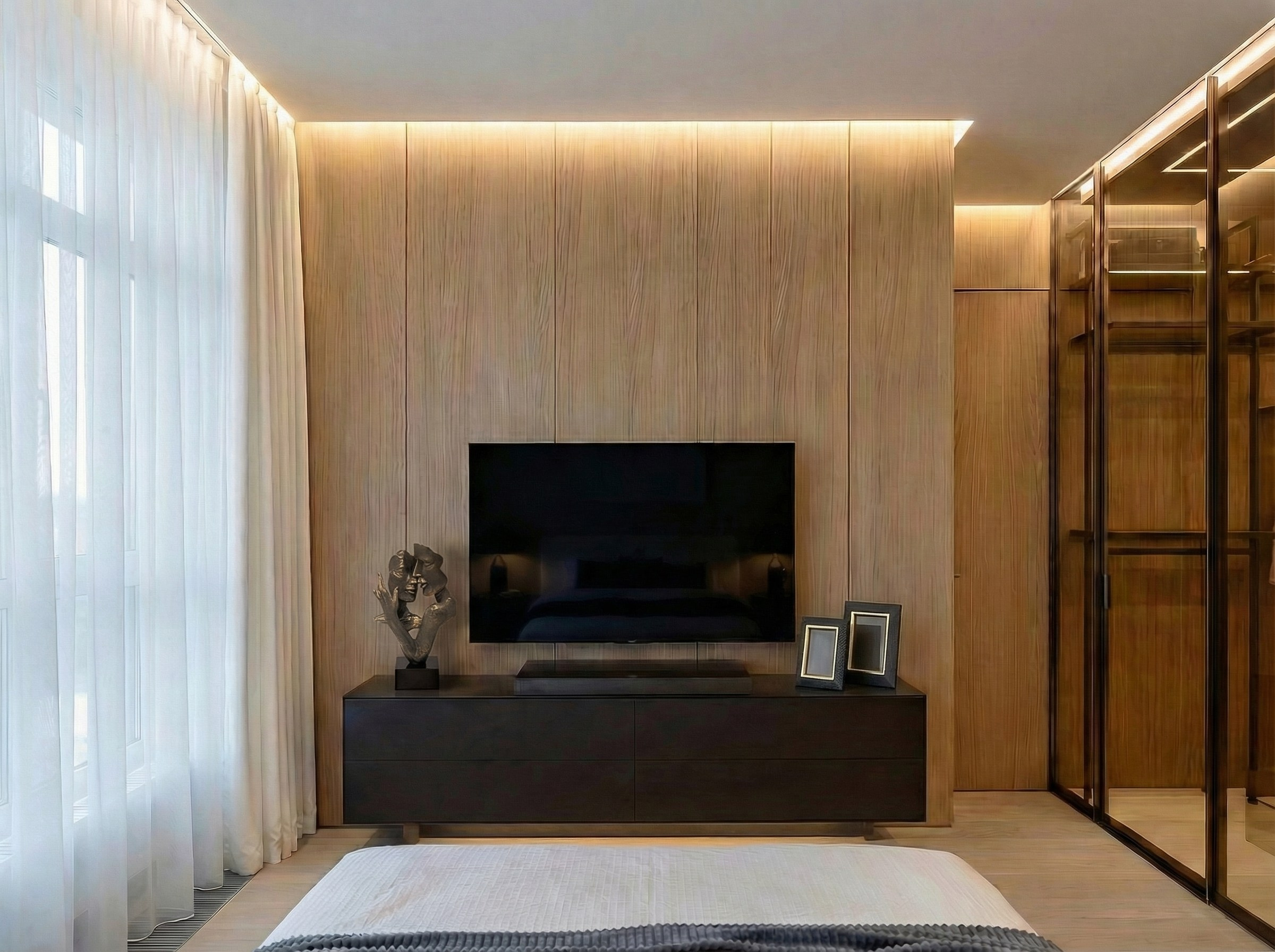 Дизайн квартиры 89 м² в стиле премиальный минимализм | Дизайнер Валерия Котович