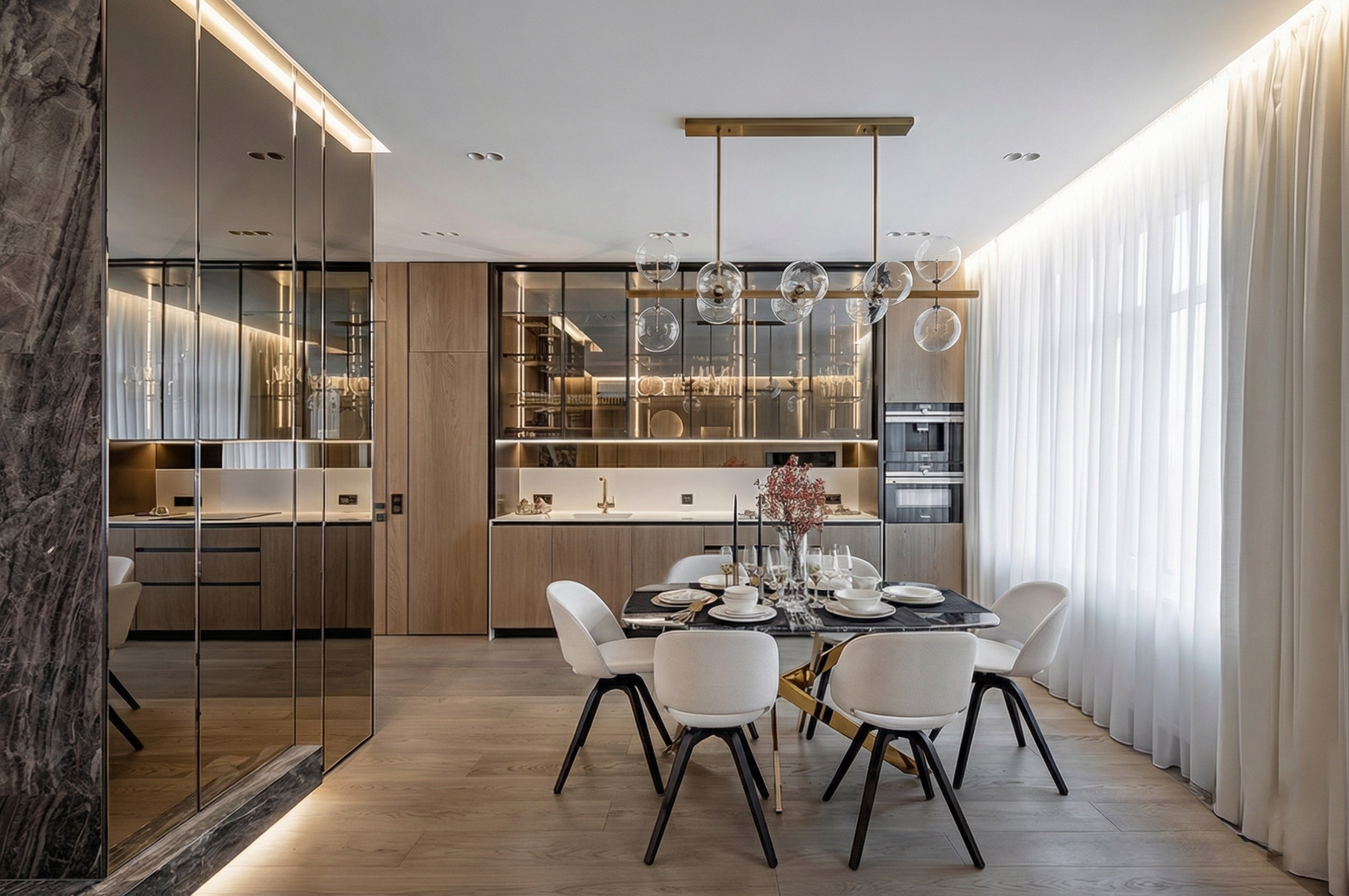 Дизайн квартиры 89 м² в стиле премиальный минимализм | Дизайнер Валерия Котович