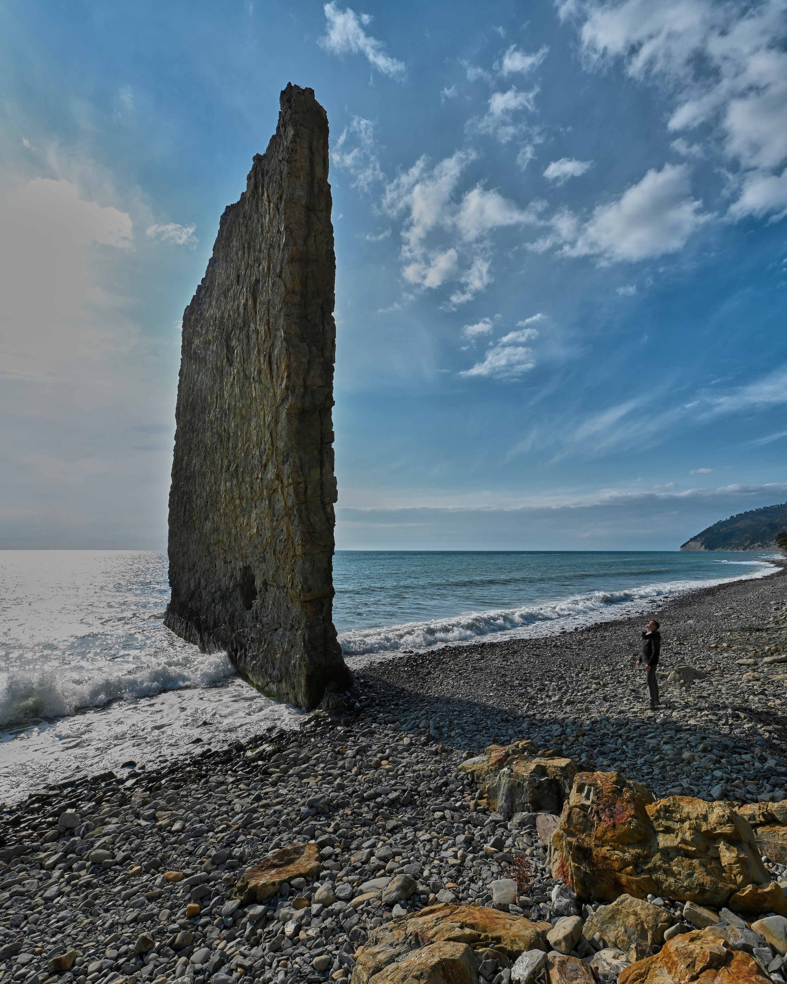 Краснодарский край, локация, фотосессия, скала, пляж, море, камни, галька