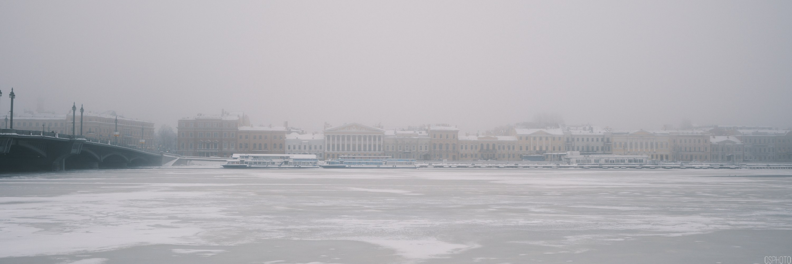 Снег и туман в Санкт-Петербурге. Фотографъ Сергѣевъ. Поймать мгновеніе