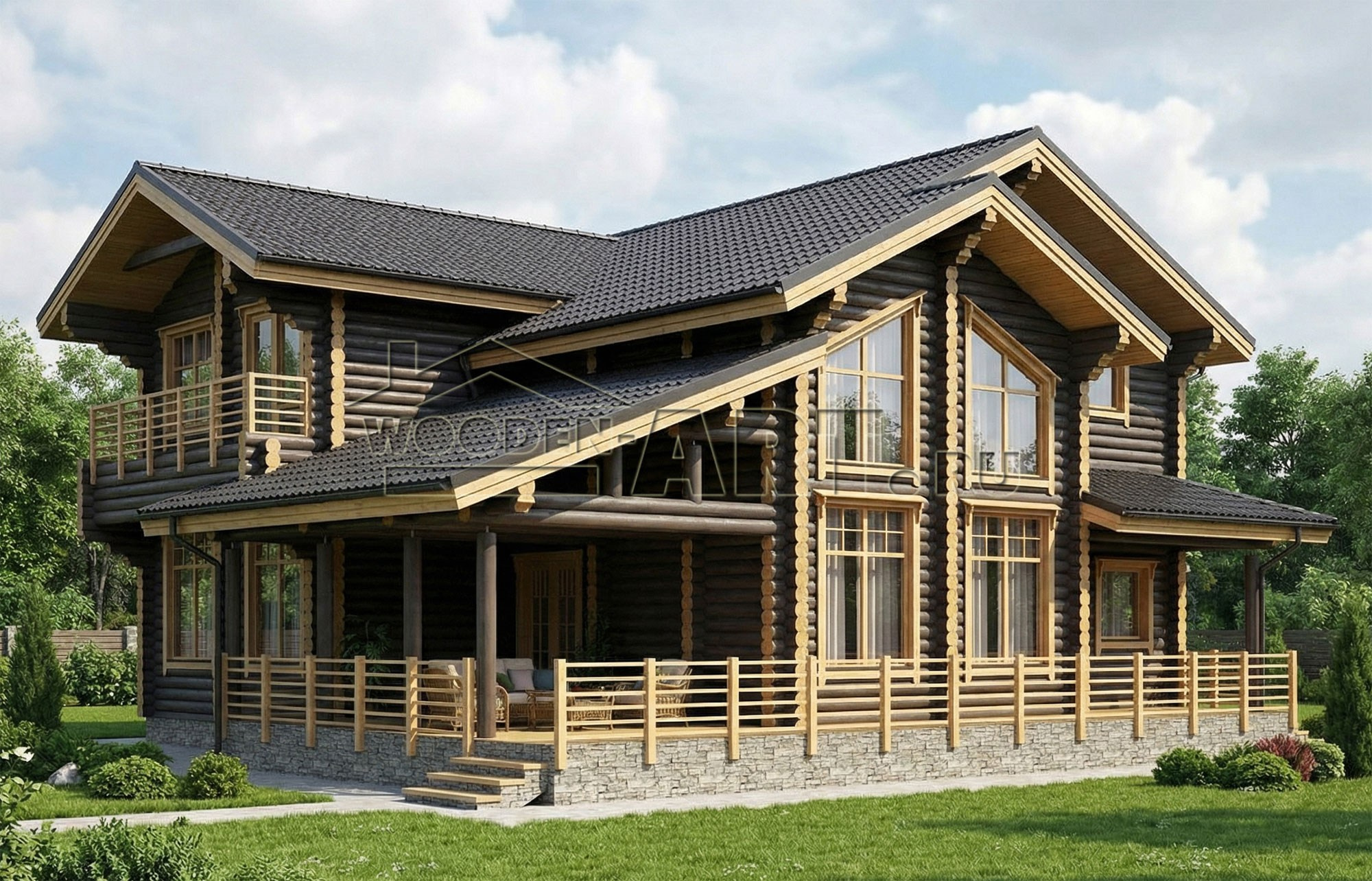 «Сысоево» 292 кв. м. Проекты деревянных домов. Архитектор Ольга Мальцева