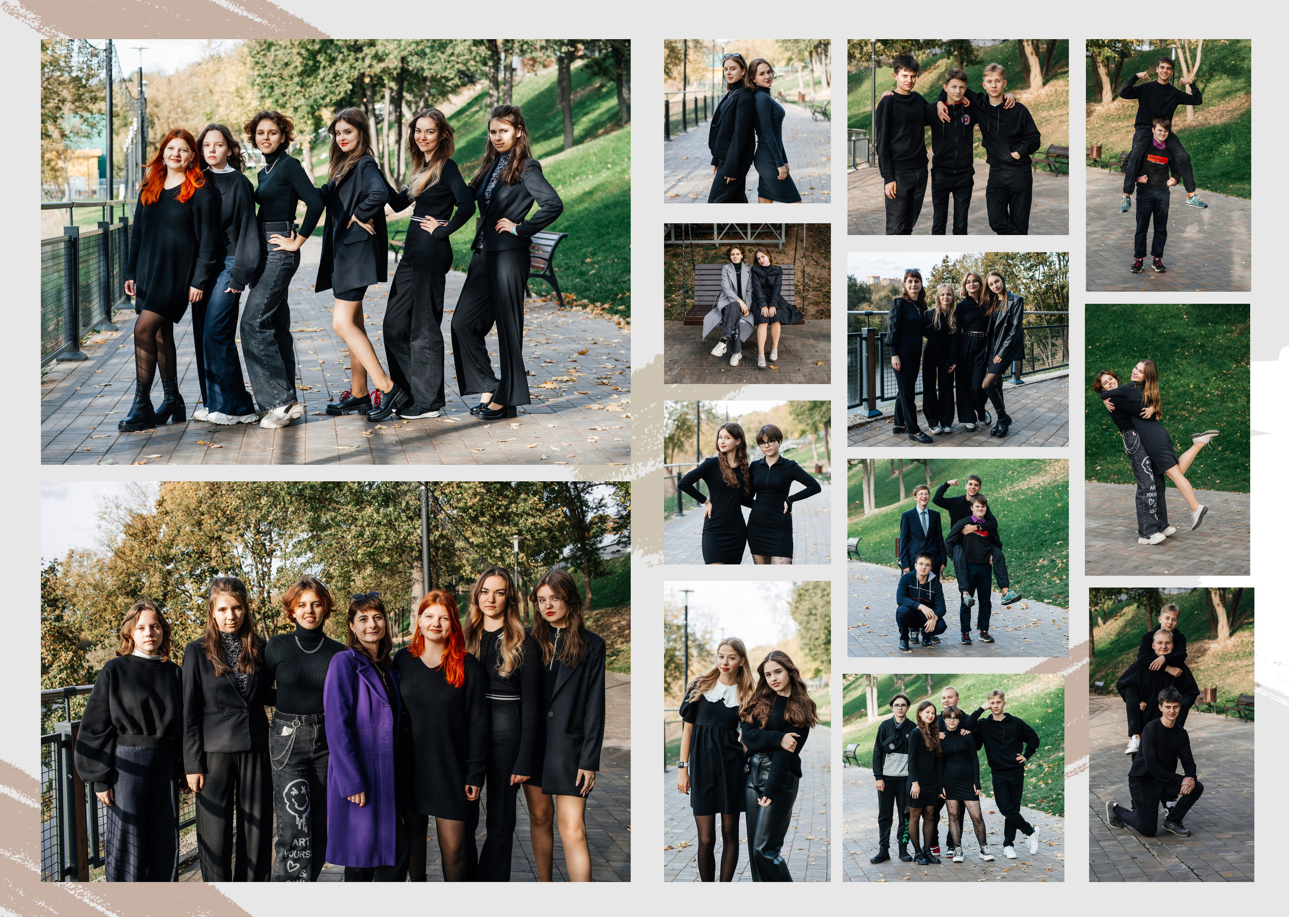 Фотосессия для выпускного альбома в парке Им. Талалихина. Выпускные альбомы в Подольске Москве и МО