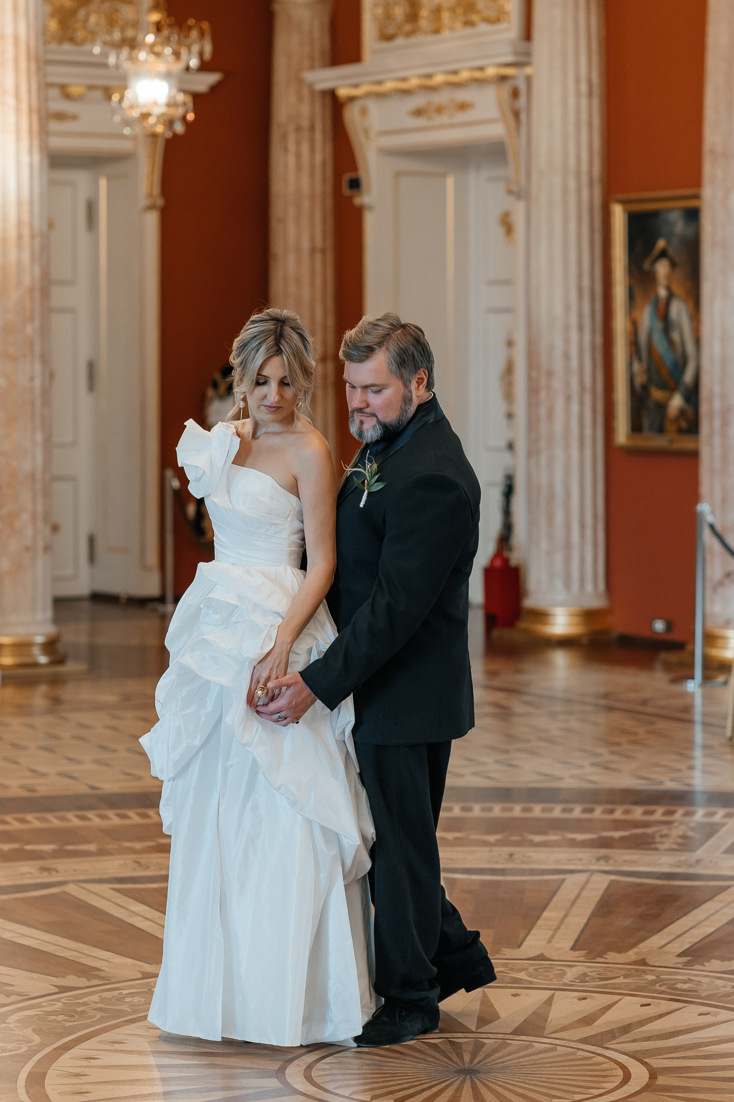 свадебная фотосессия в Большом Дворце Царицыно Таврический зал