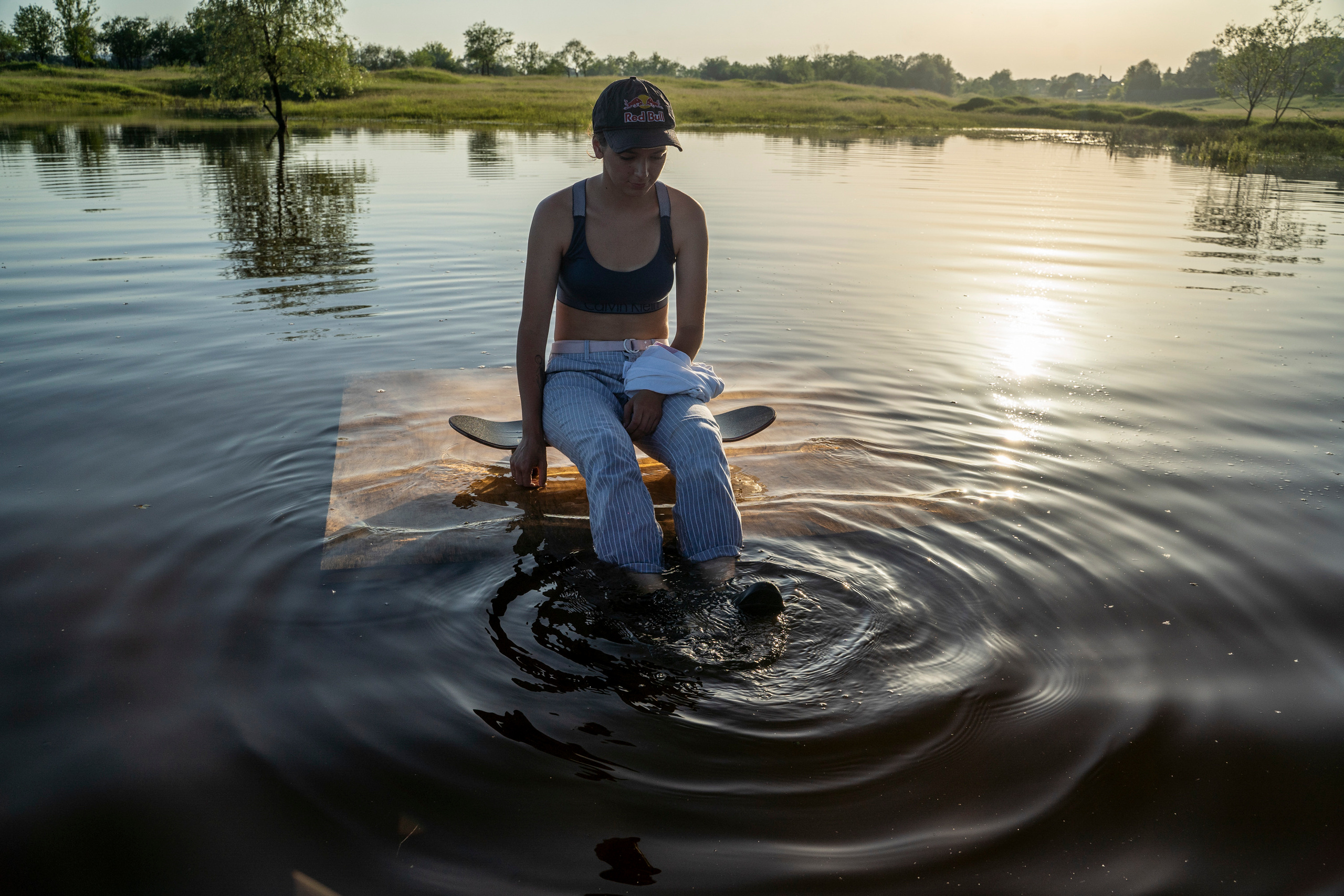 Скейт на воде. Creative photographer Denis Klero