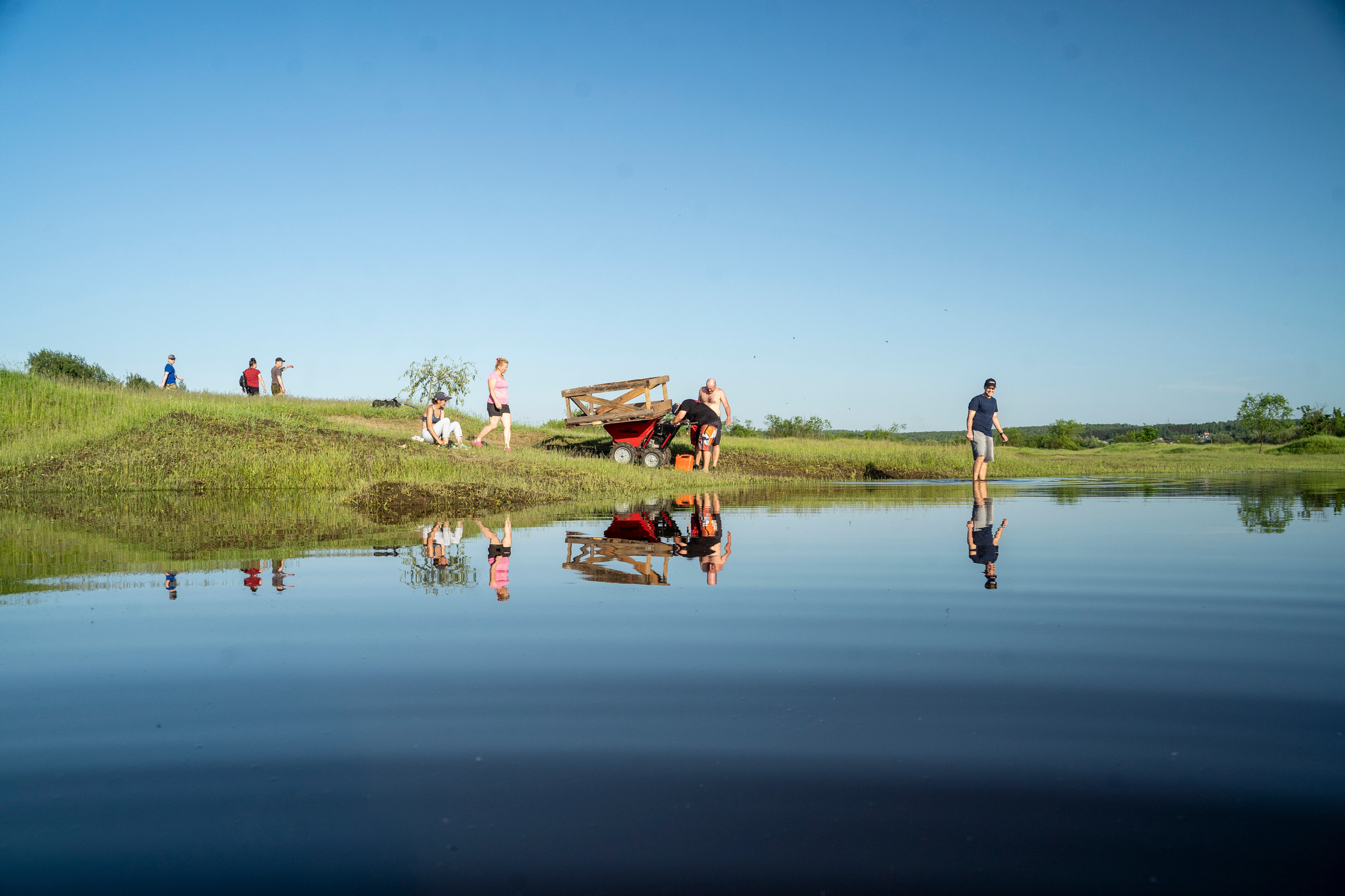 Скейт на воде. Creative photographer Denis Klero