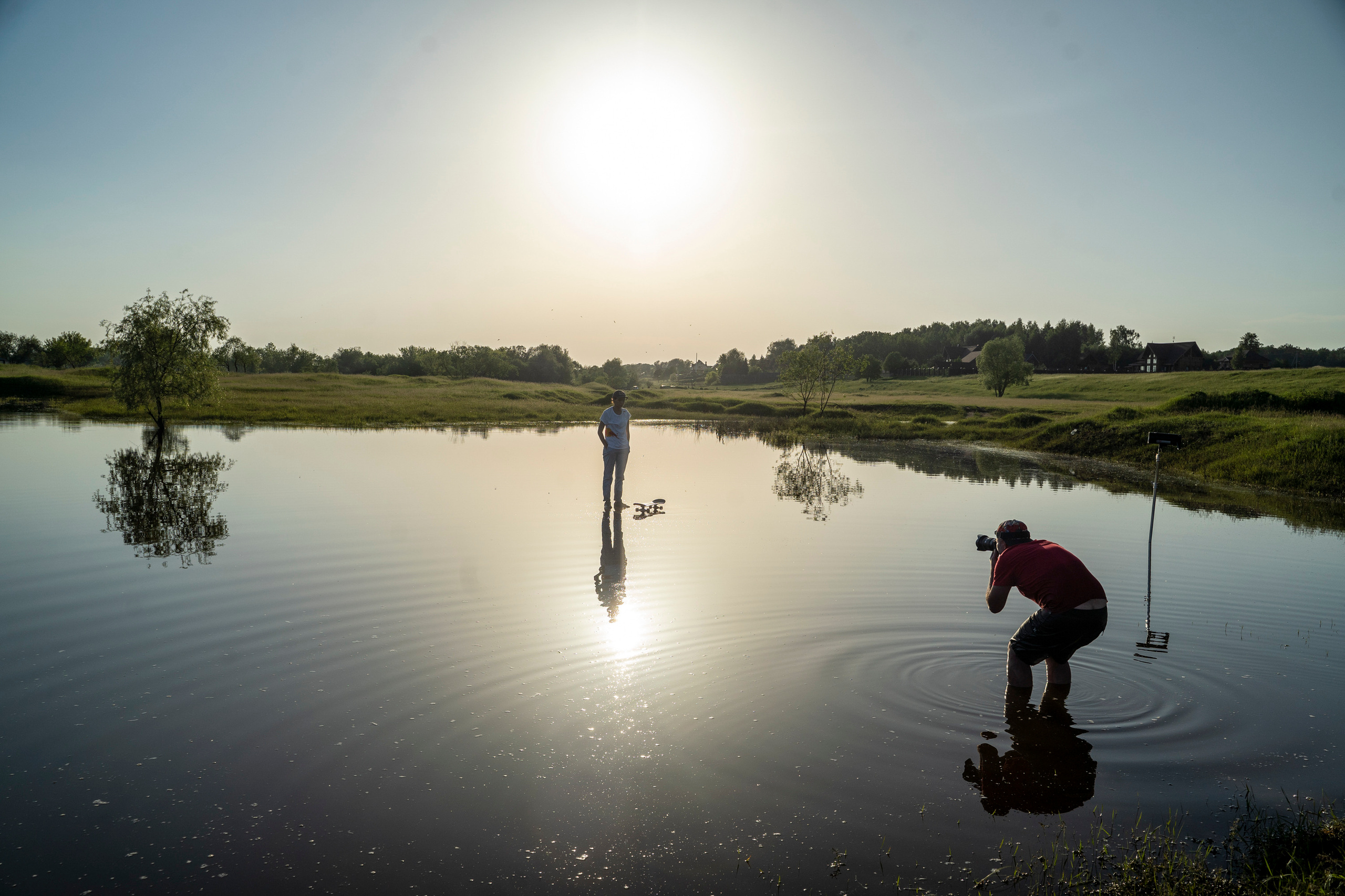 Скейт на воде. Creative photographer Denis Klero