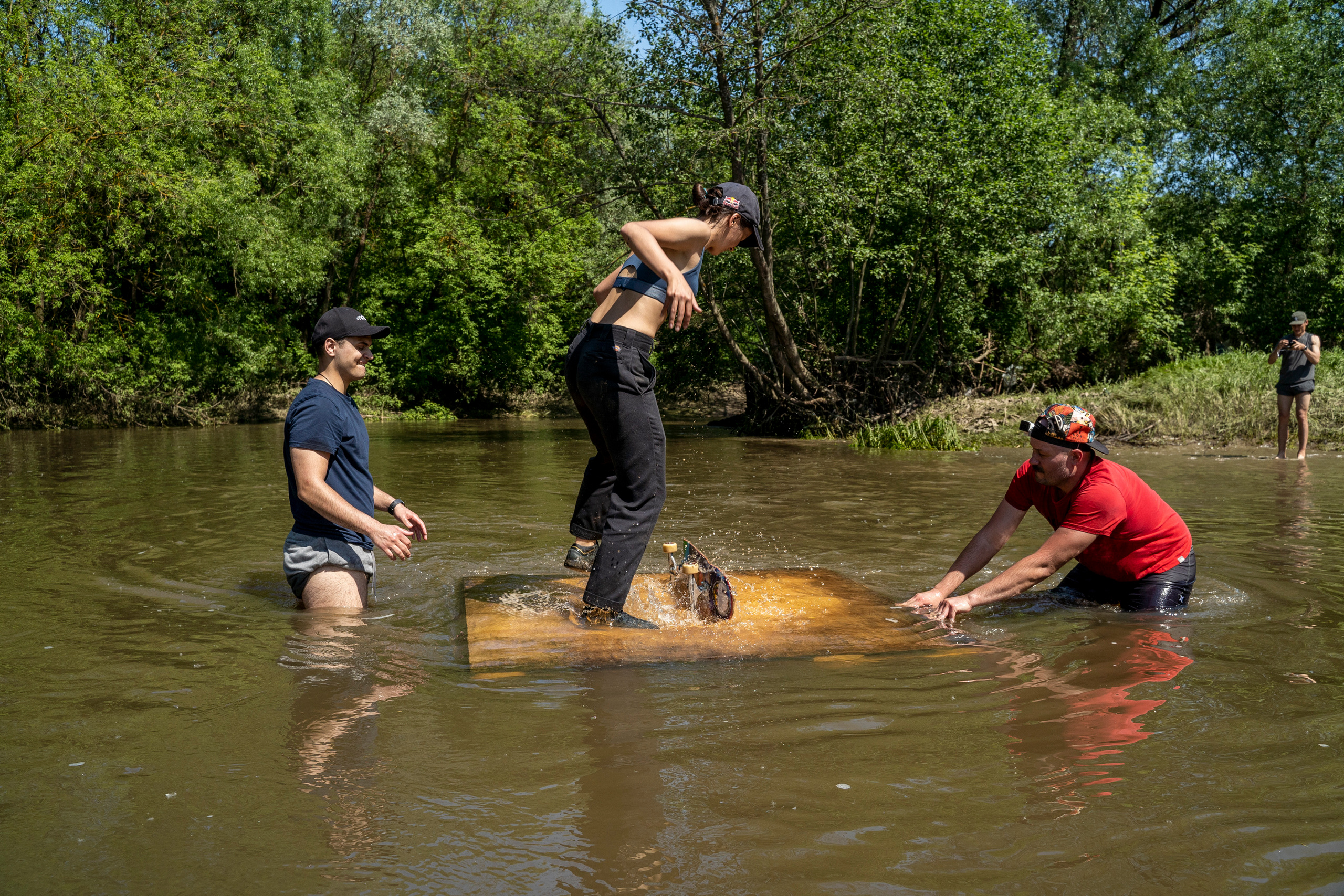 Скейт на воде. Creative photographer Denis Klero