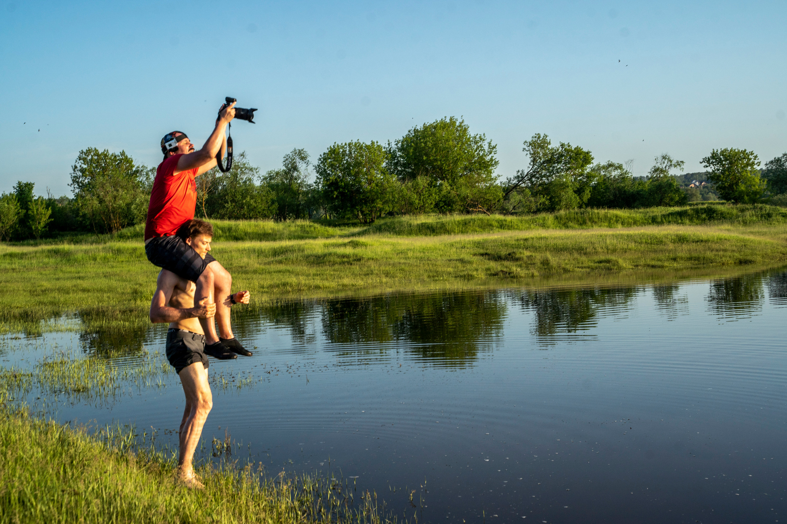 Скейт на воде. Creative photographer Denis Klero