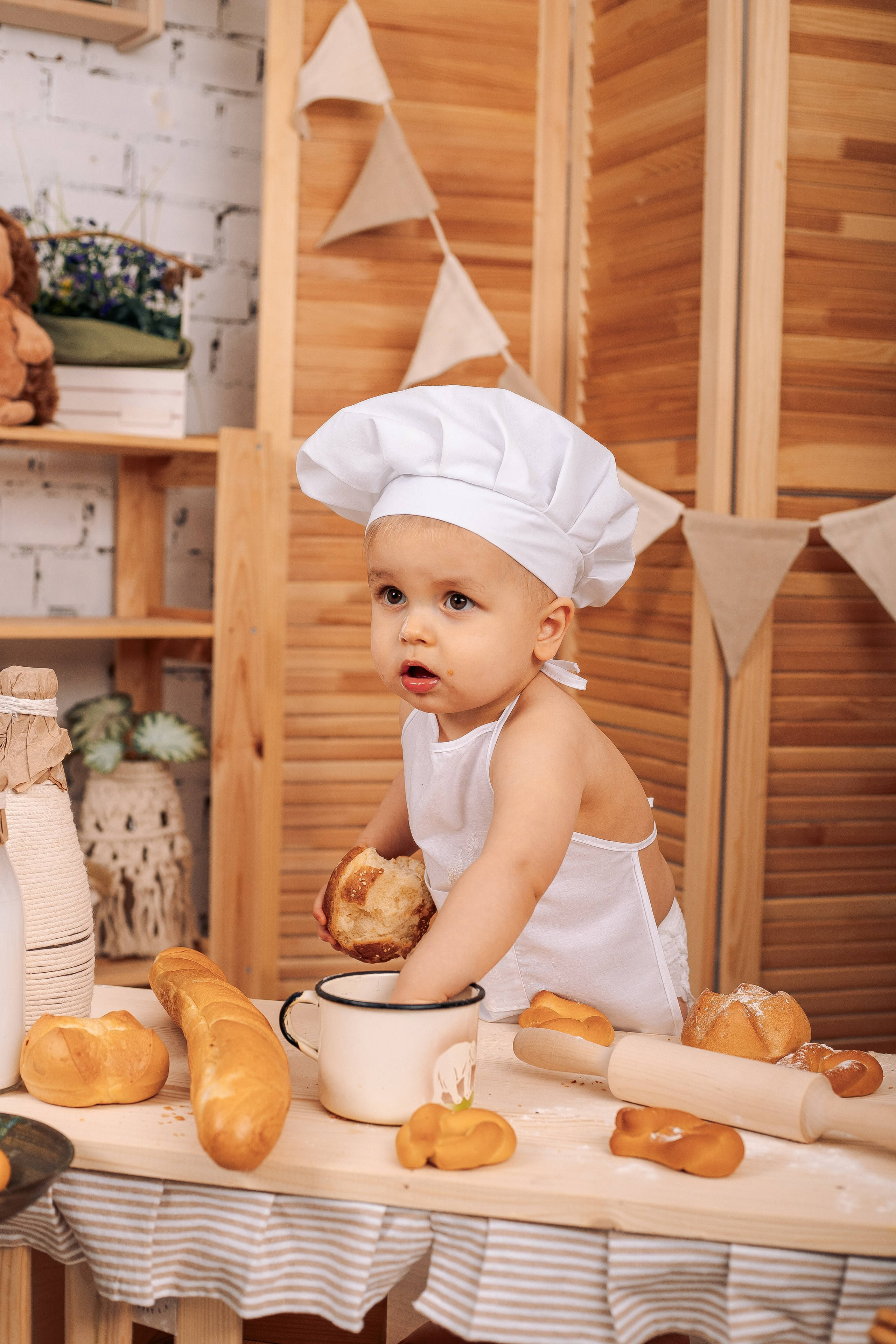 Фотосессия поваренок в фотостудии для малышей близнецов в Санкт-Петербурге. Фотограф в Санкт-Петербурге, Анна Скворцова