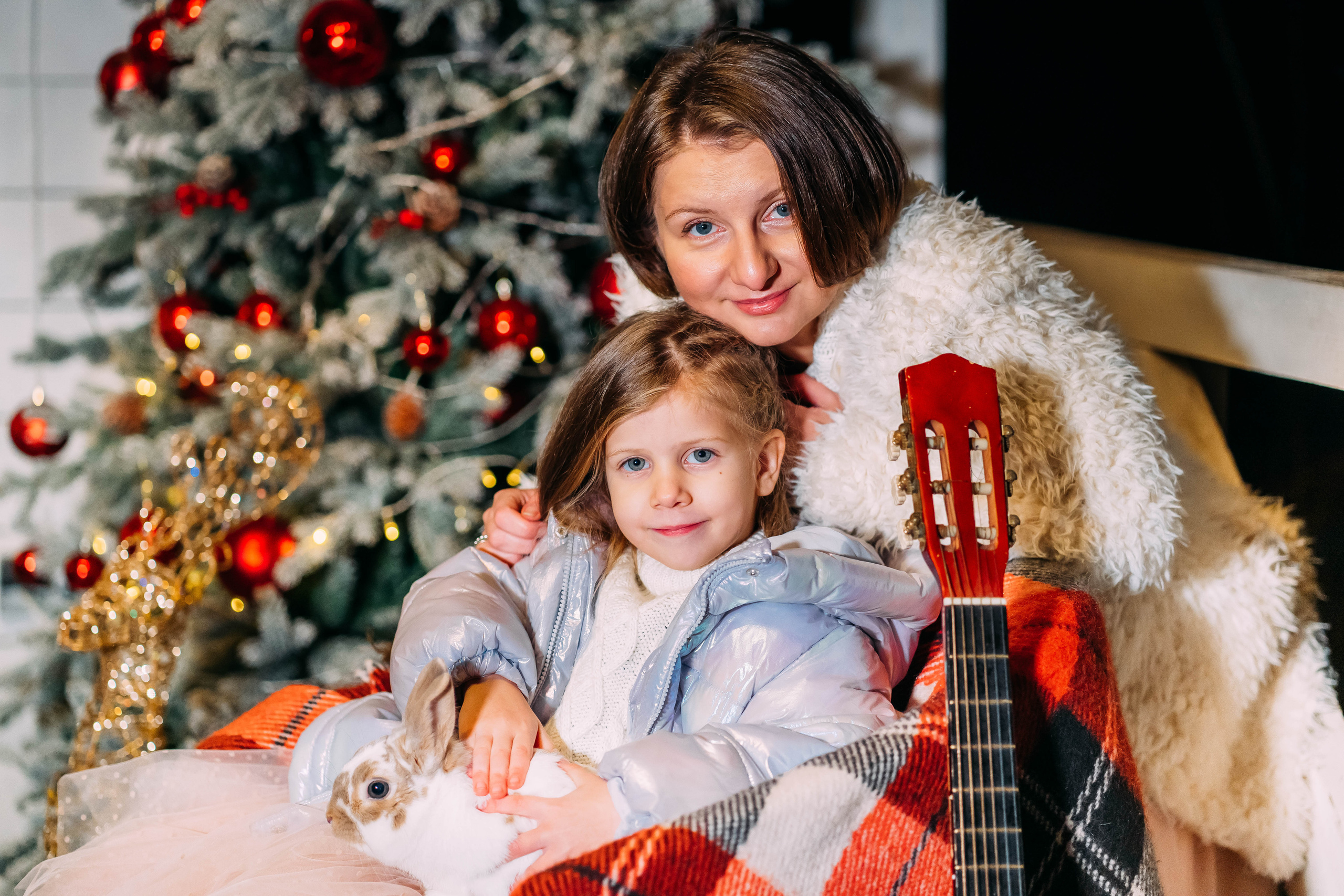 Новогодняя семейная съемка Юлия, Соня, Николай. Семейный и детский фотограф в Ростове-на-Дону Екатерина Шевченко