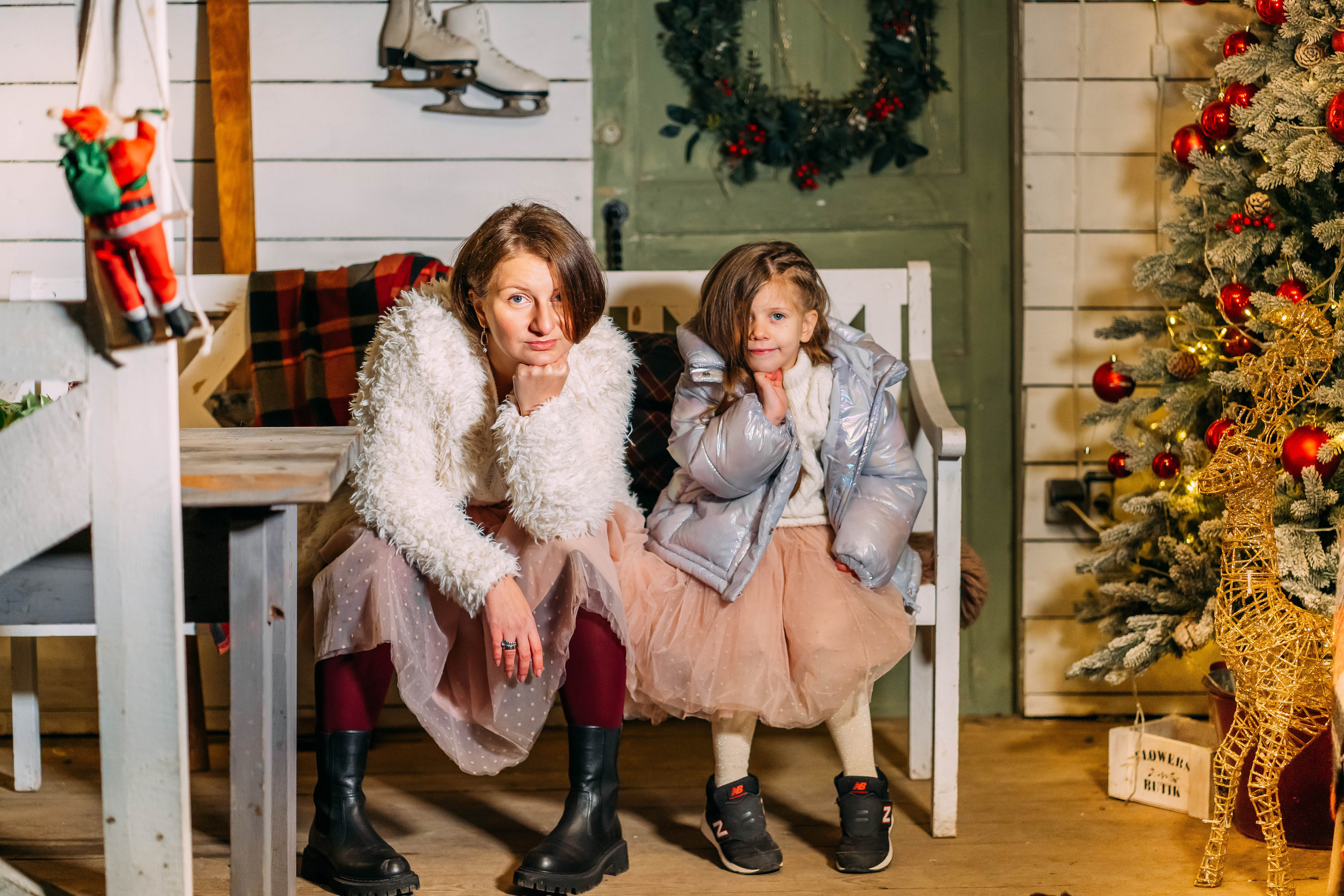 Новогодняя семейная съемка Юлия, Соня, Николай. Семейный и детский фотограф в Ростове-на-Дону Екатерина Шевченко