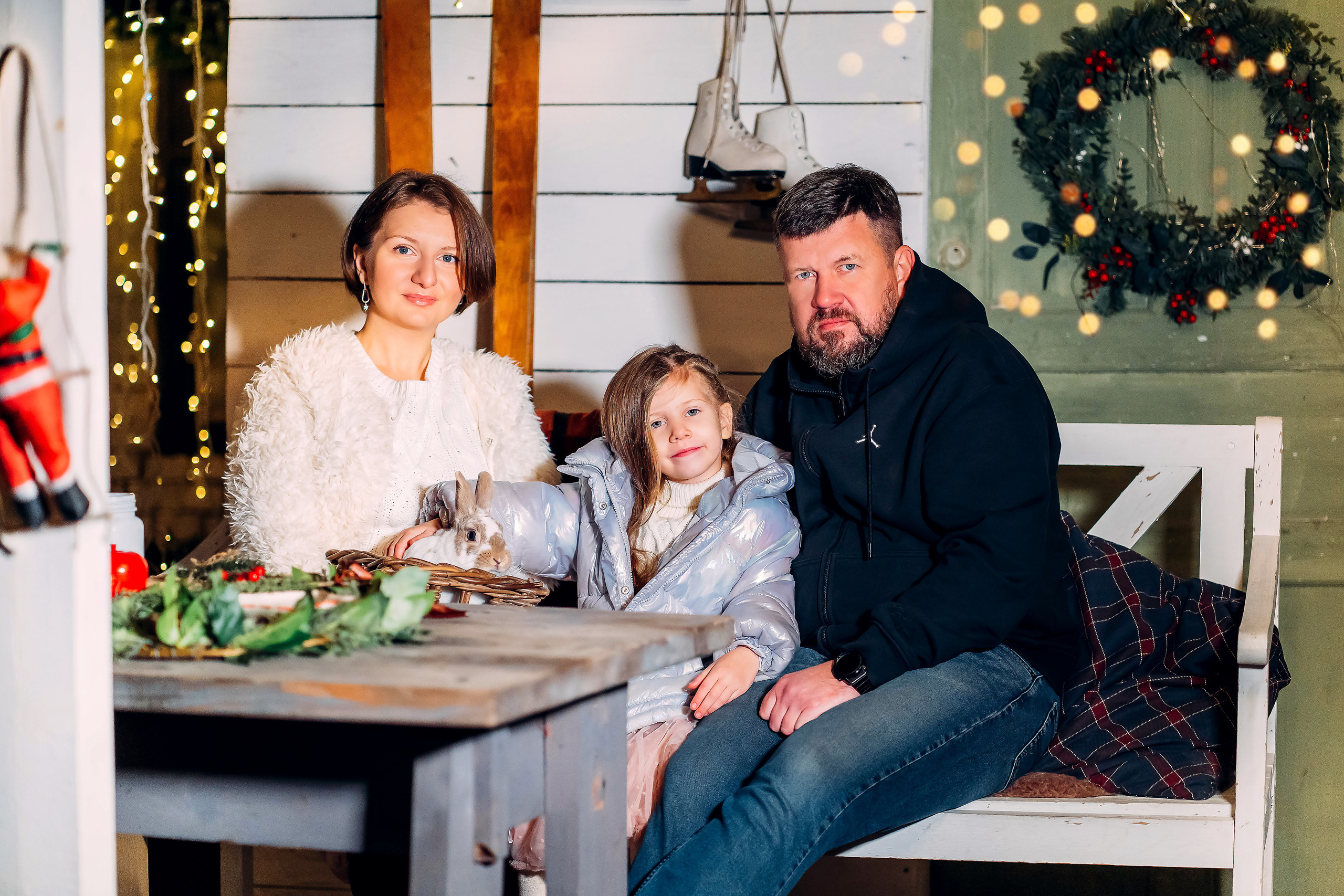 Новогодняя семейная съемка Юлия, Соня, Николай. Семейный и детский фотограф в Ростове-на-Дону Екатерина Шевченко