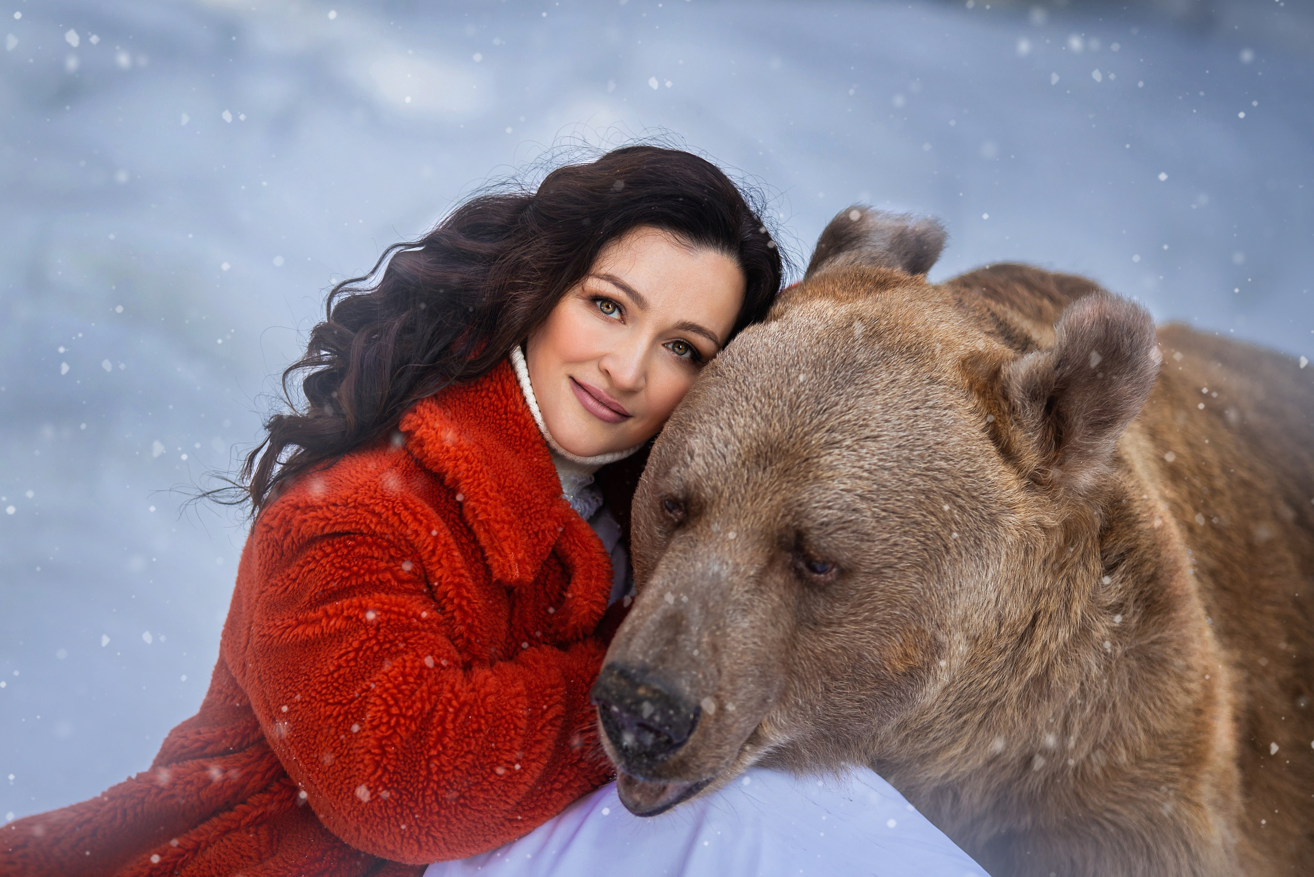 Фотосессия с медведем. Фотограф Лия Милк | Москва, Подмосковье