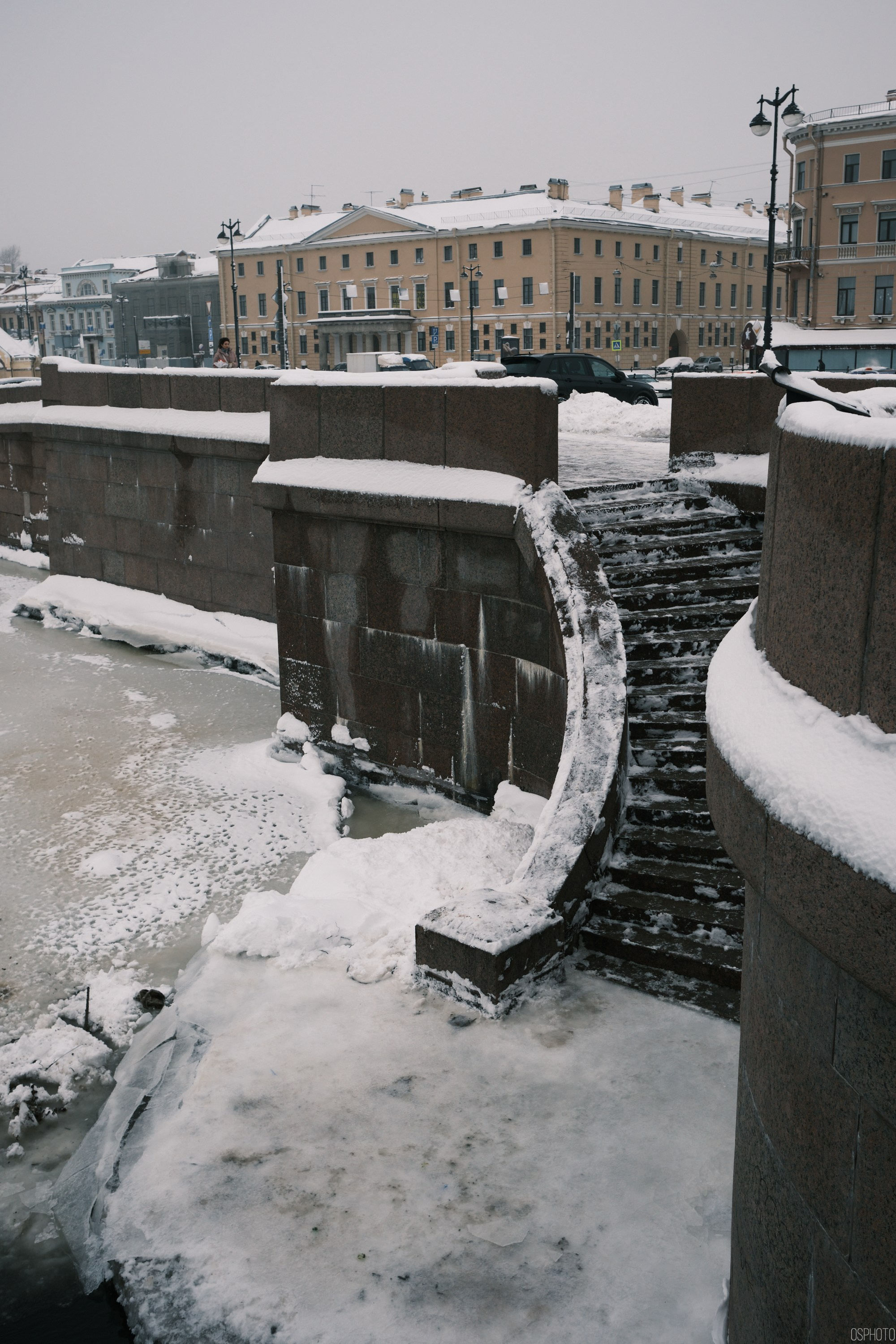 Снег и туман в Санкт-Петербурге. Фотографъ Сергѣевъ. Поймать мгновеніе
