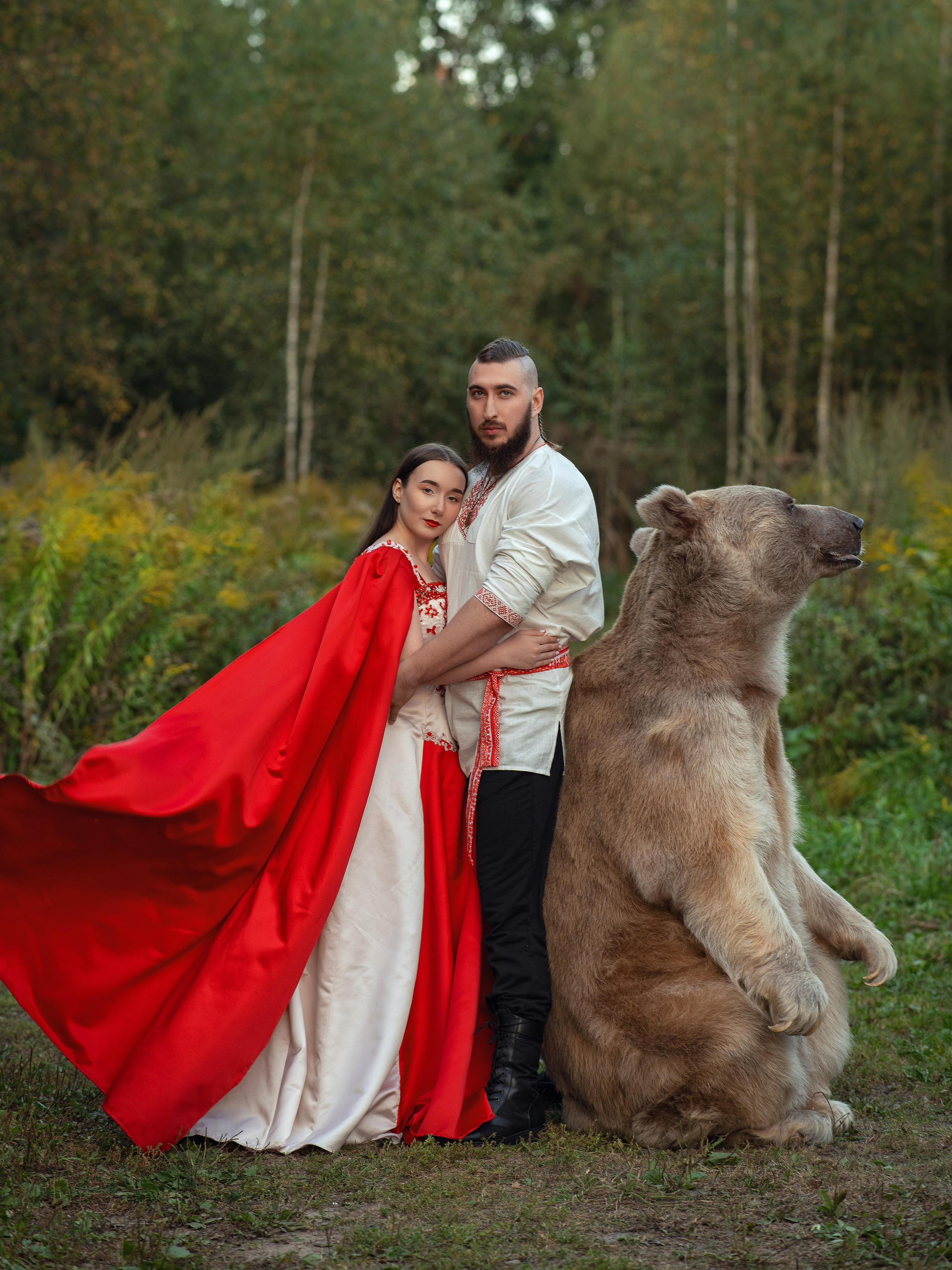 Фотосессия с медведем. Сказочный фотограф Юлиана Бевз