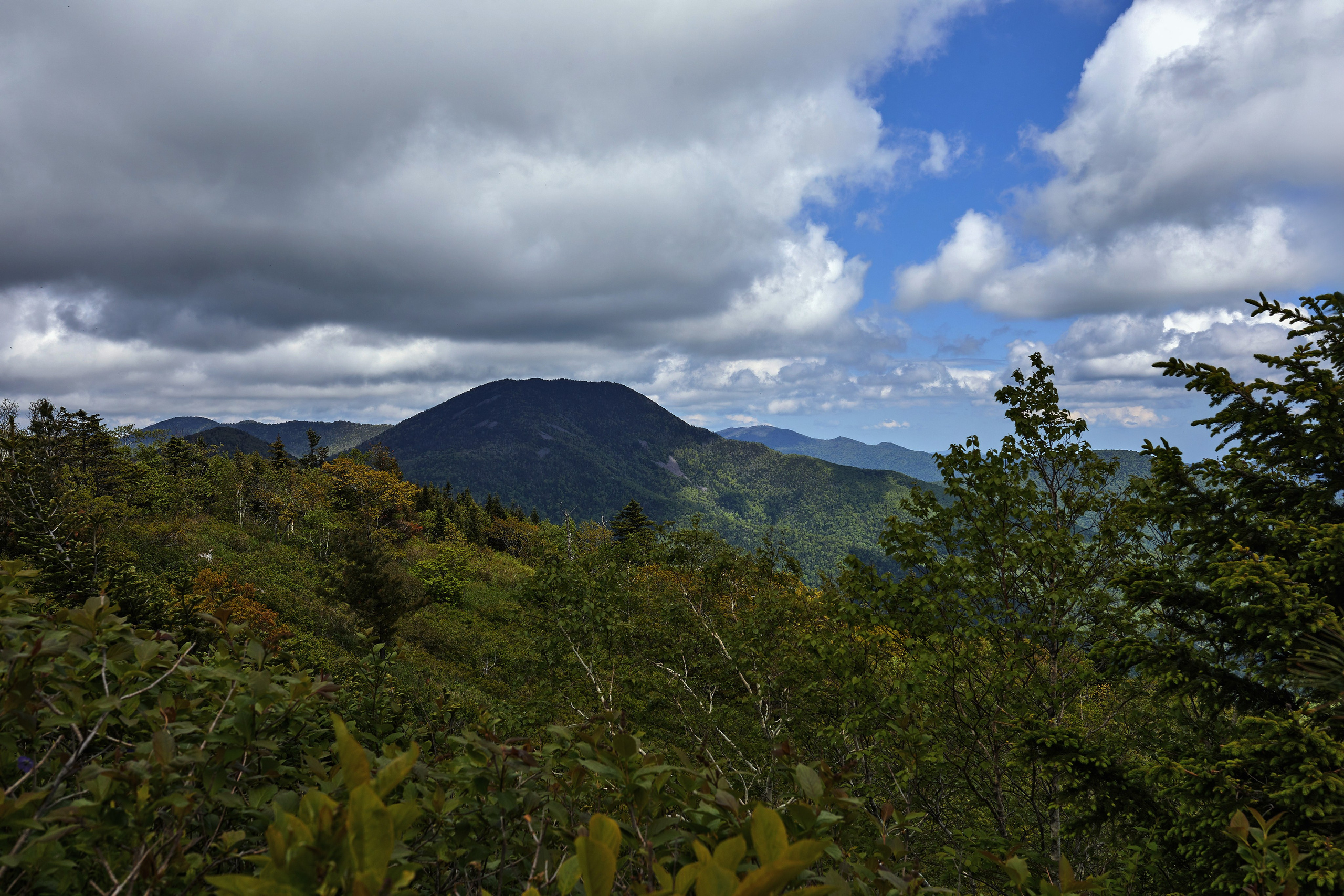 Вид на Макаровский хребет с горы Макарихи