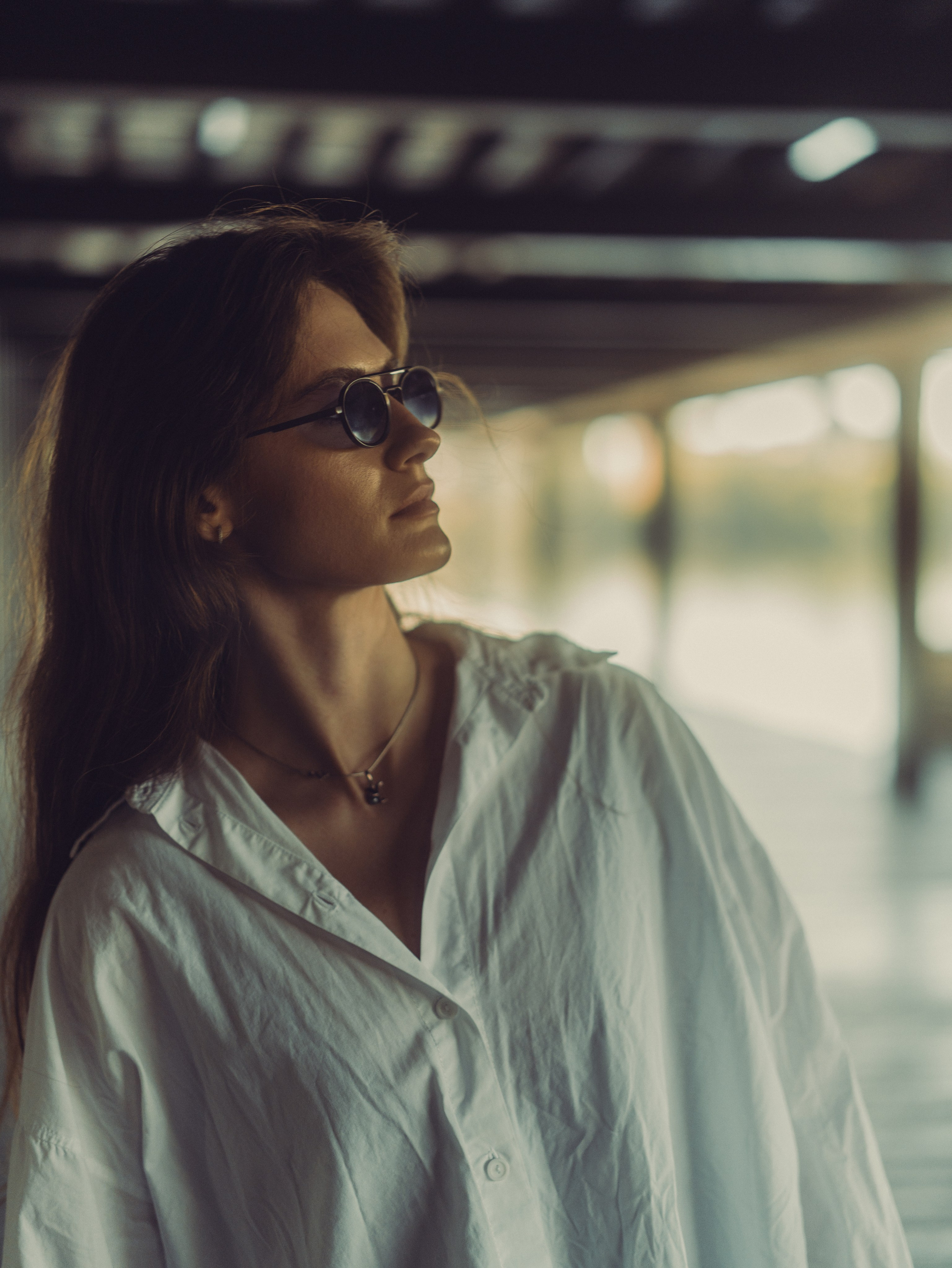 A women's photoshoot in the center of Kazan