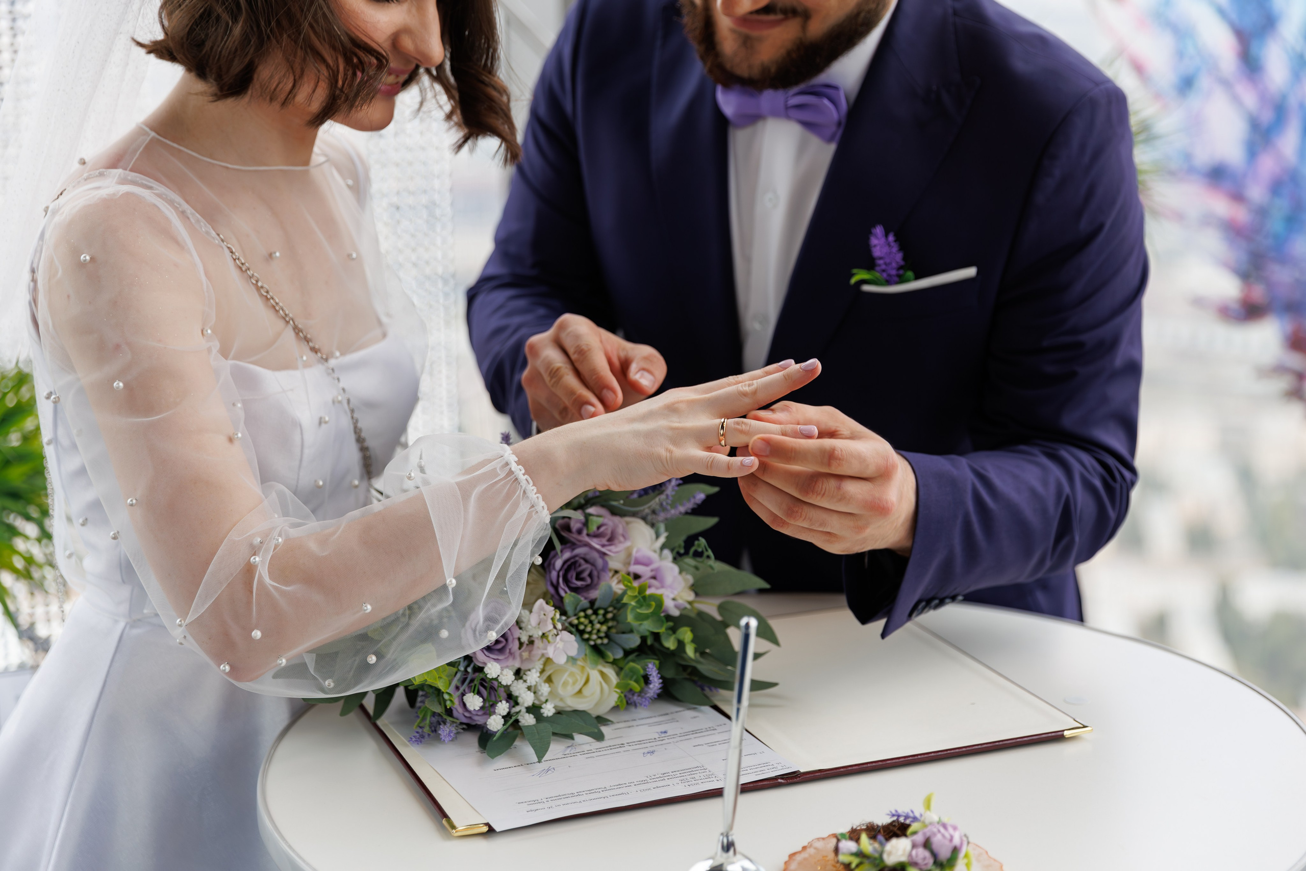 Регистрация брака в Панорама 360 Москва-сити башня Федерация. Свадебный фотограф Москва и МО Сергей Киржаев