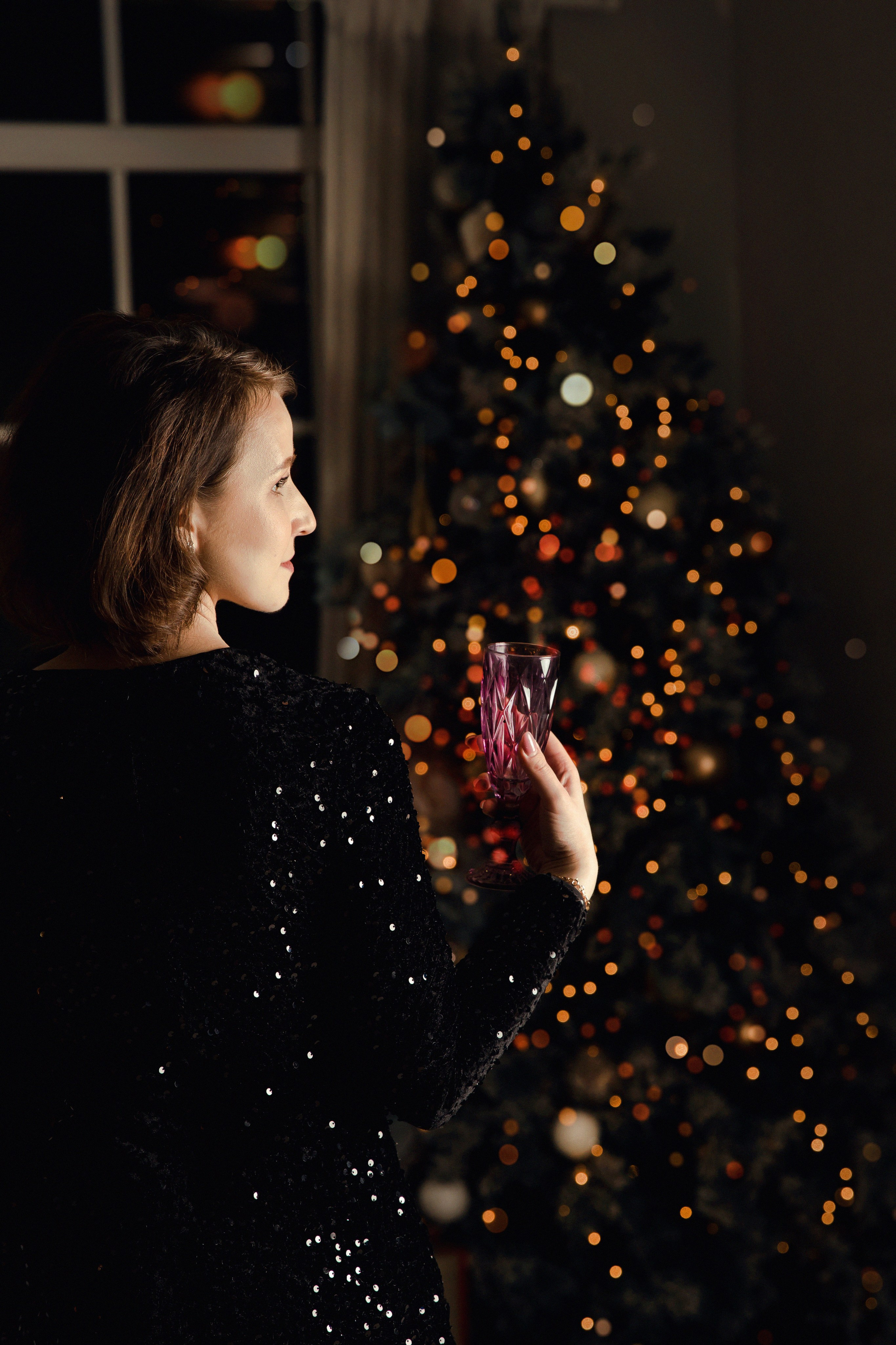 Съёмка в студии с новогодним декором. Фотограф Анна Невская