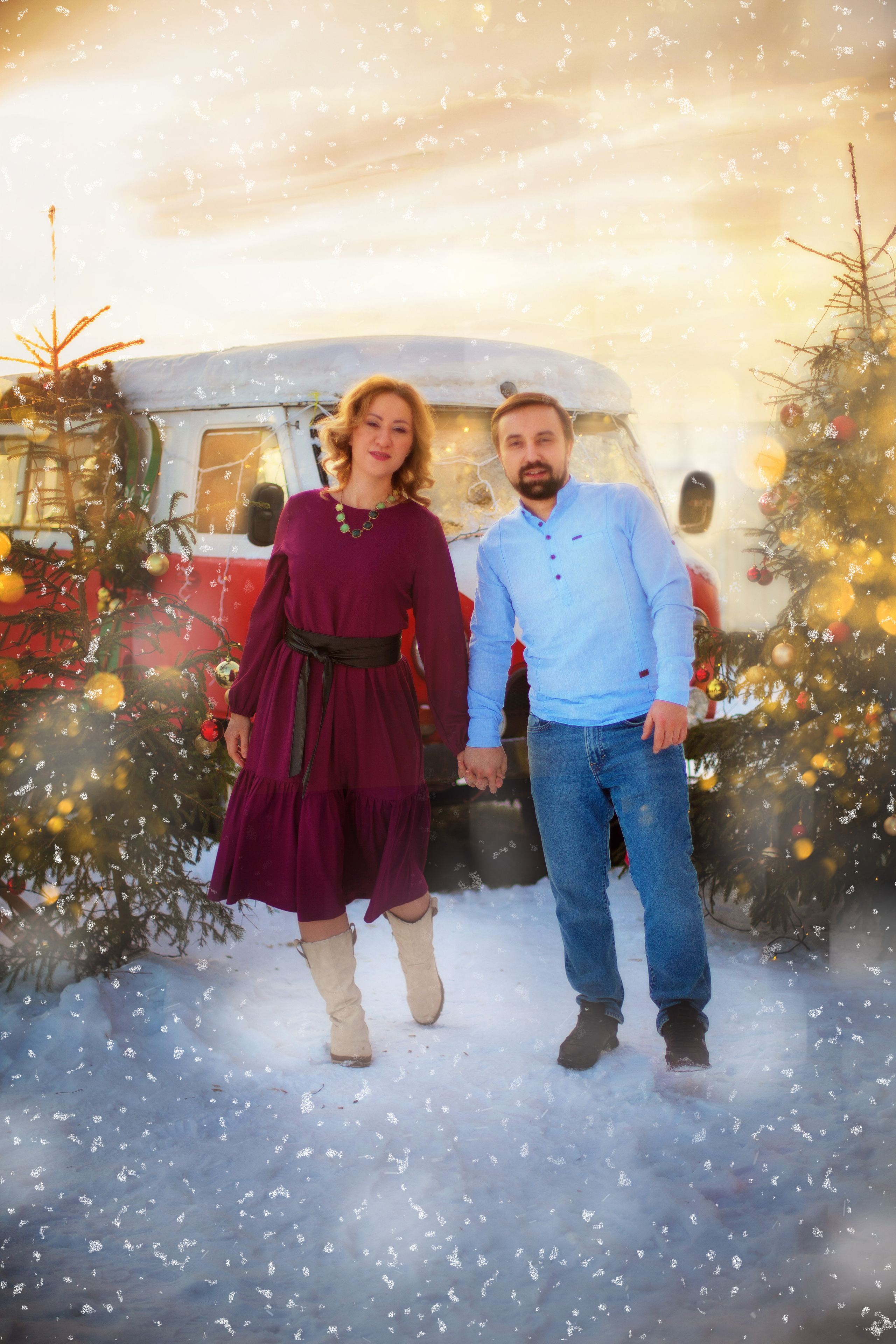 Новогодняя съёмка Натальи и Ивана!. Детский и семейный фотограф в Москве Левандовская Анастасия