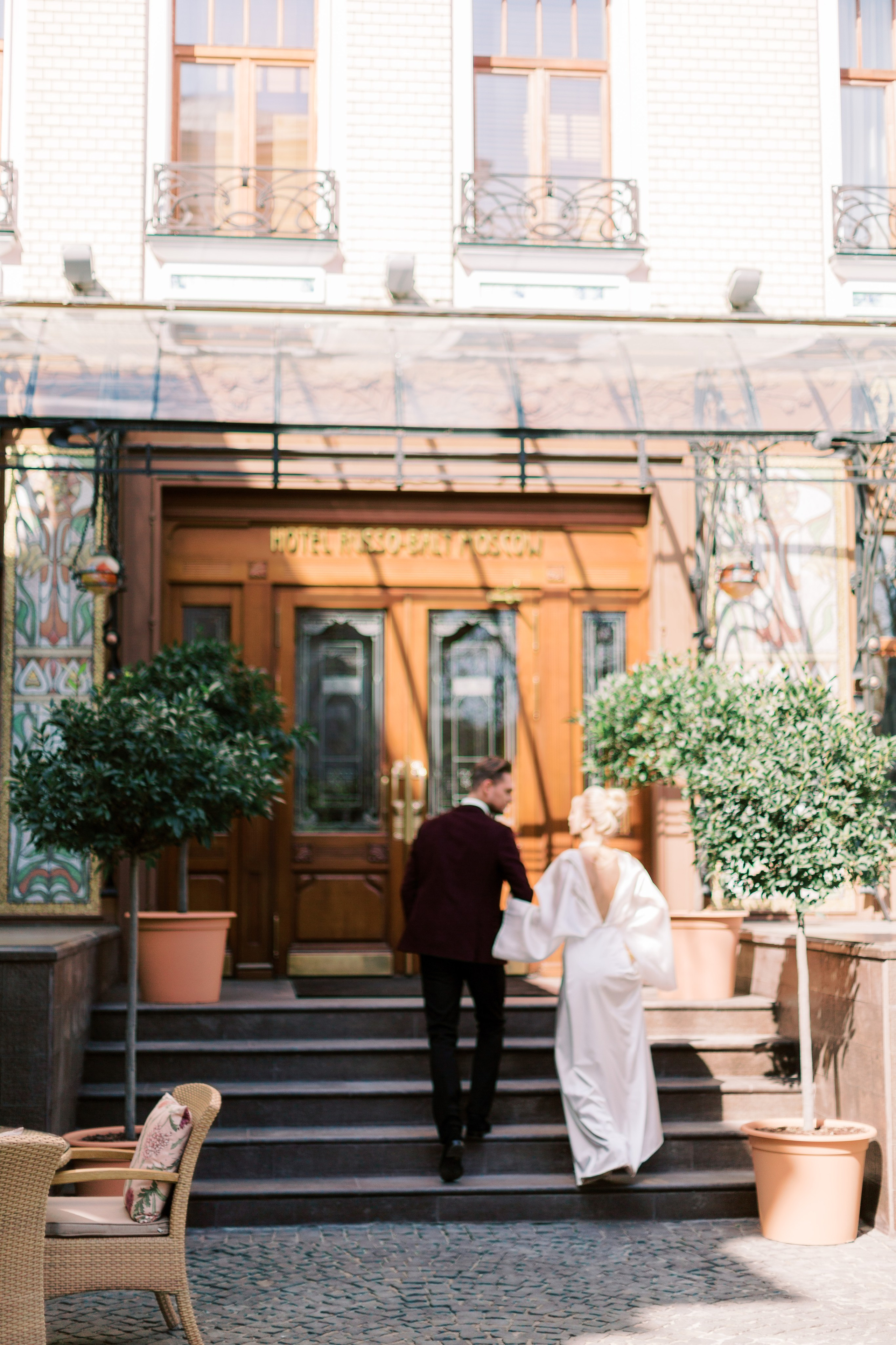 Свадебная фотосессия в Москве, отель Hotel Russo-Balt