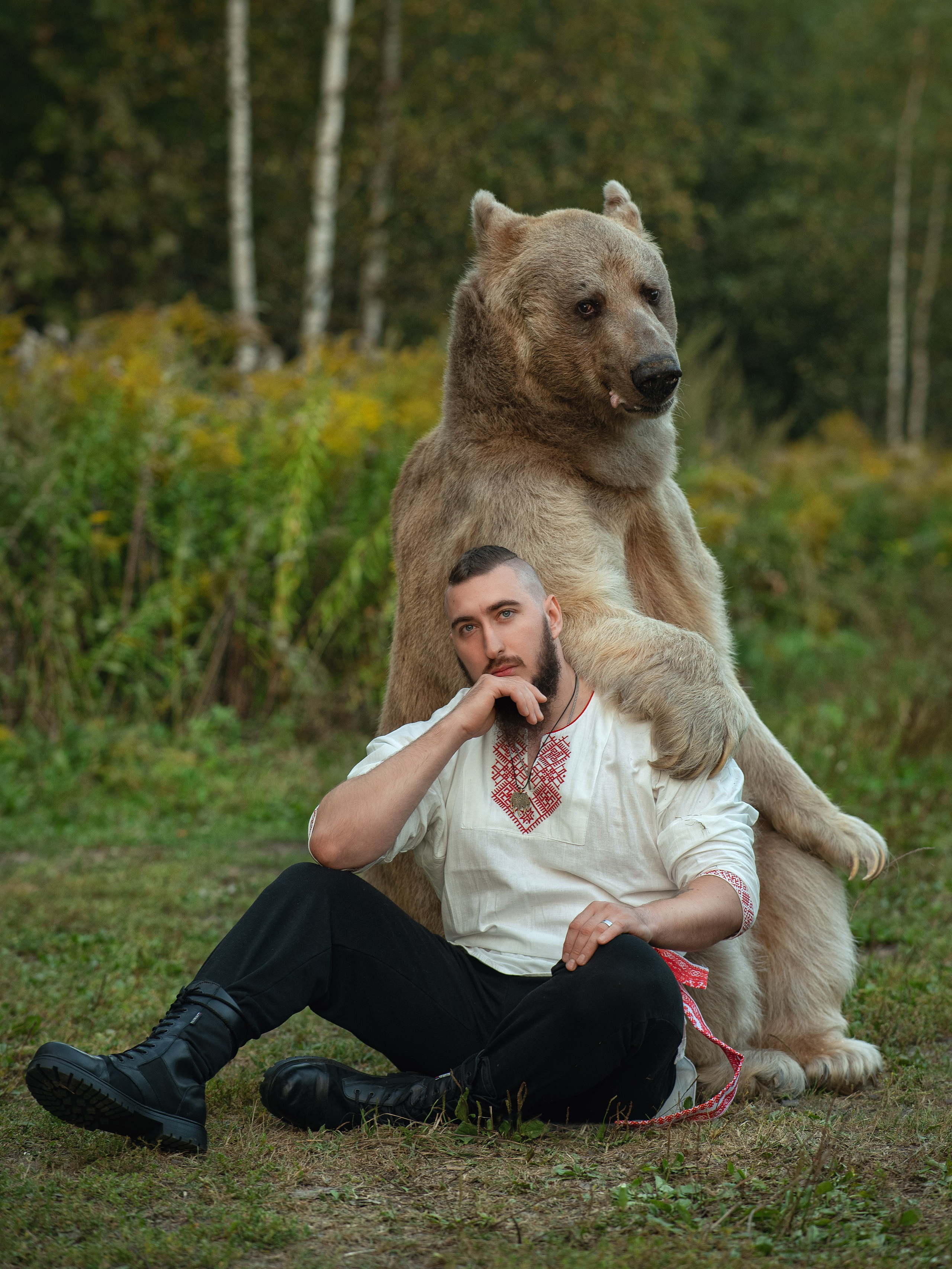 Фотосессия с медведем. Сказочный фотограф Юлиана Бевз