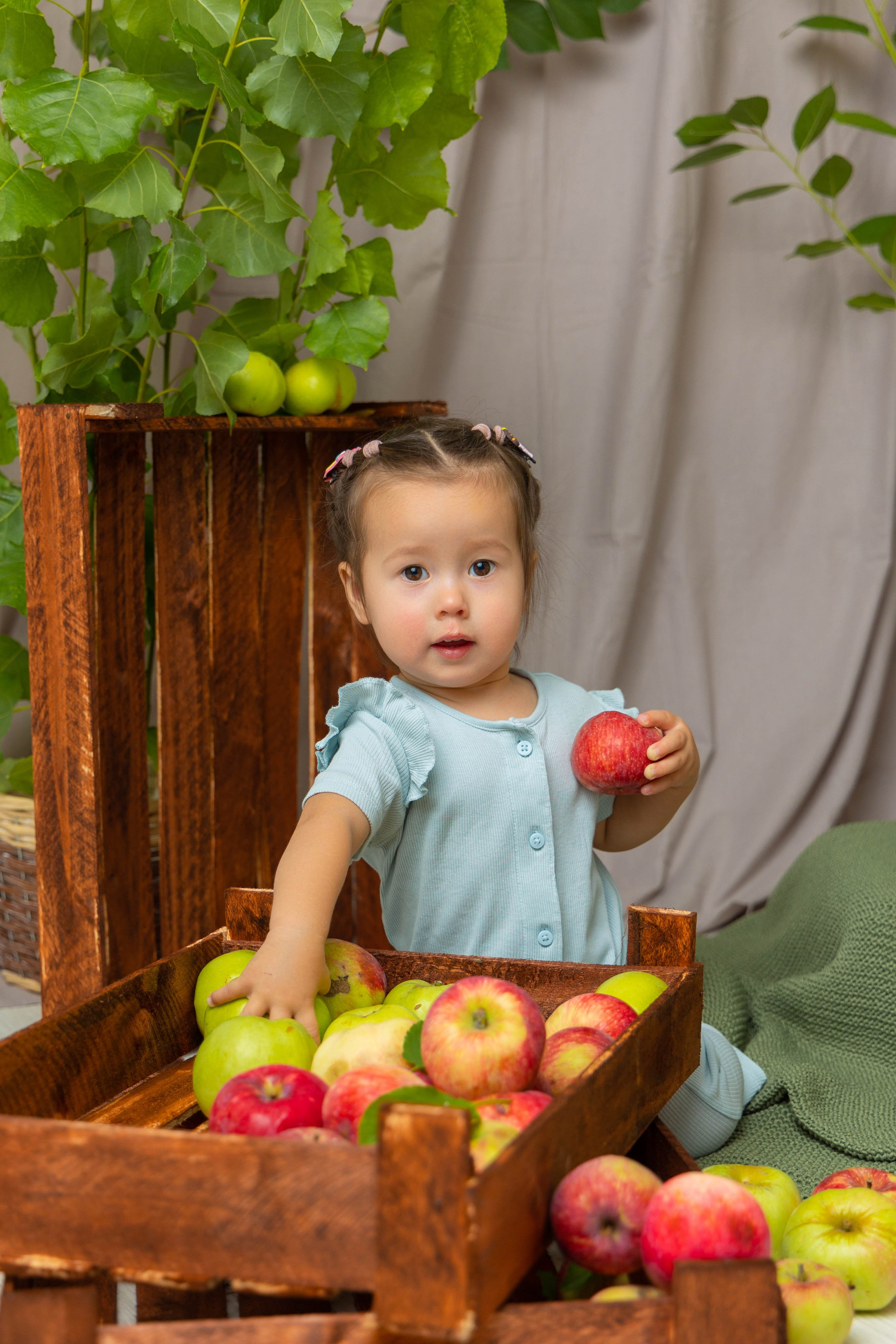 Фото зона с яблоками. Выпускные альбомы в Липецк