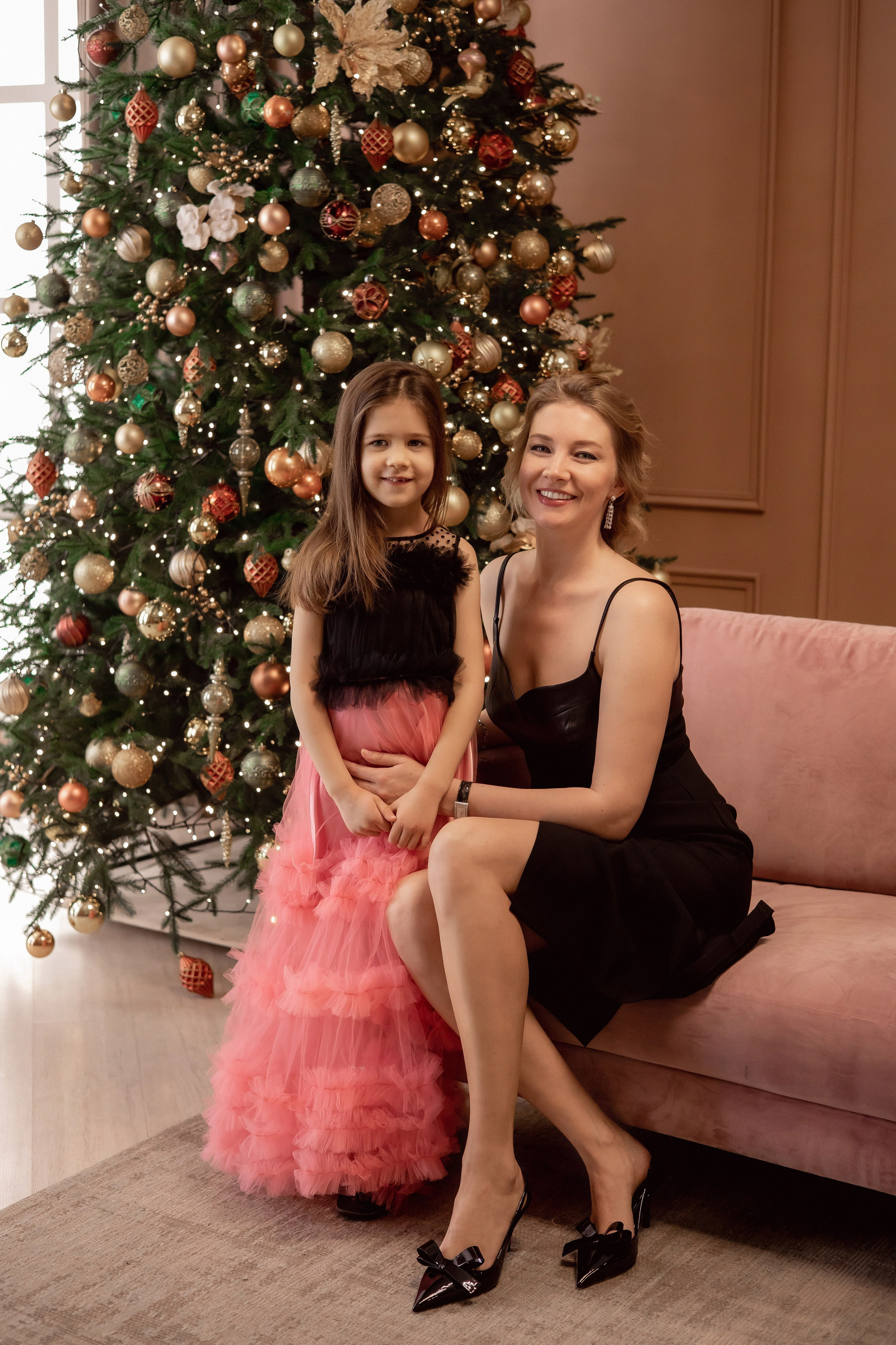 семейная новогодняя фотосессия